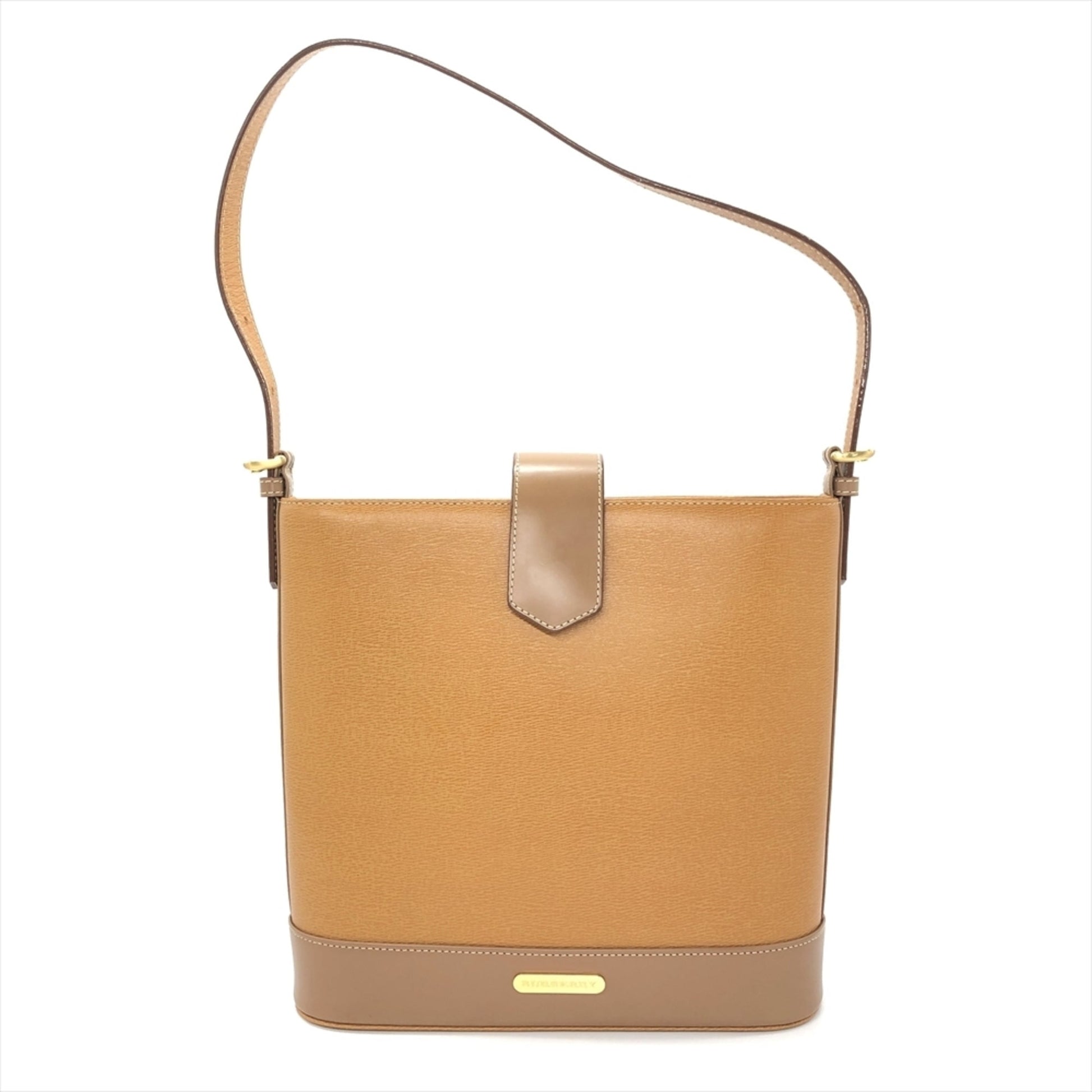 Burberry Shoulder Bag Tote Bag Leather Brown