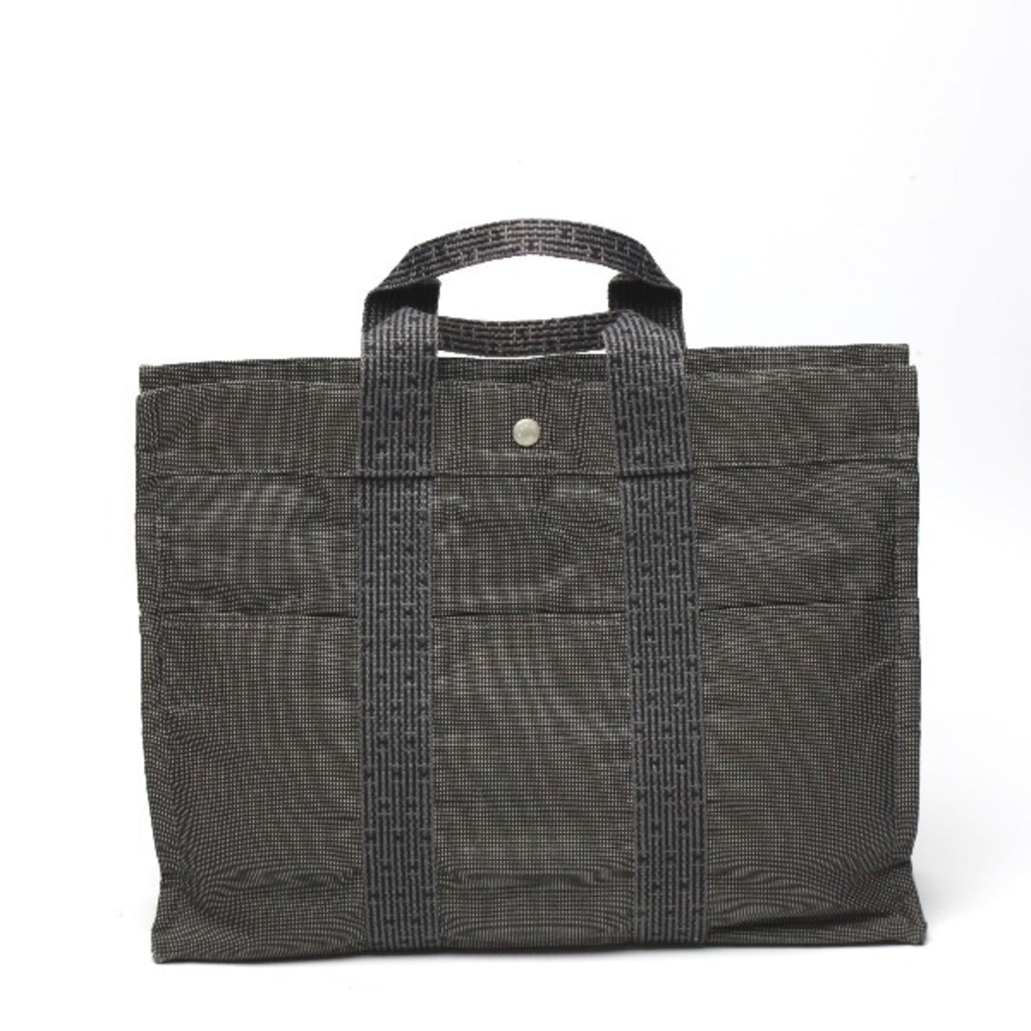 Hermes Tote Bag Canvas Gray Tote Bag 38