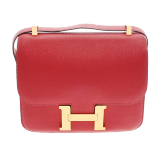 Hermes Constance Rouge Cas Ue Epsom Shoulder Bag Leather