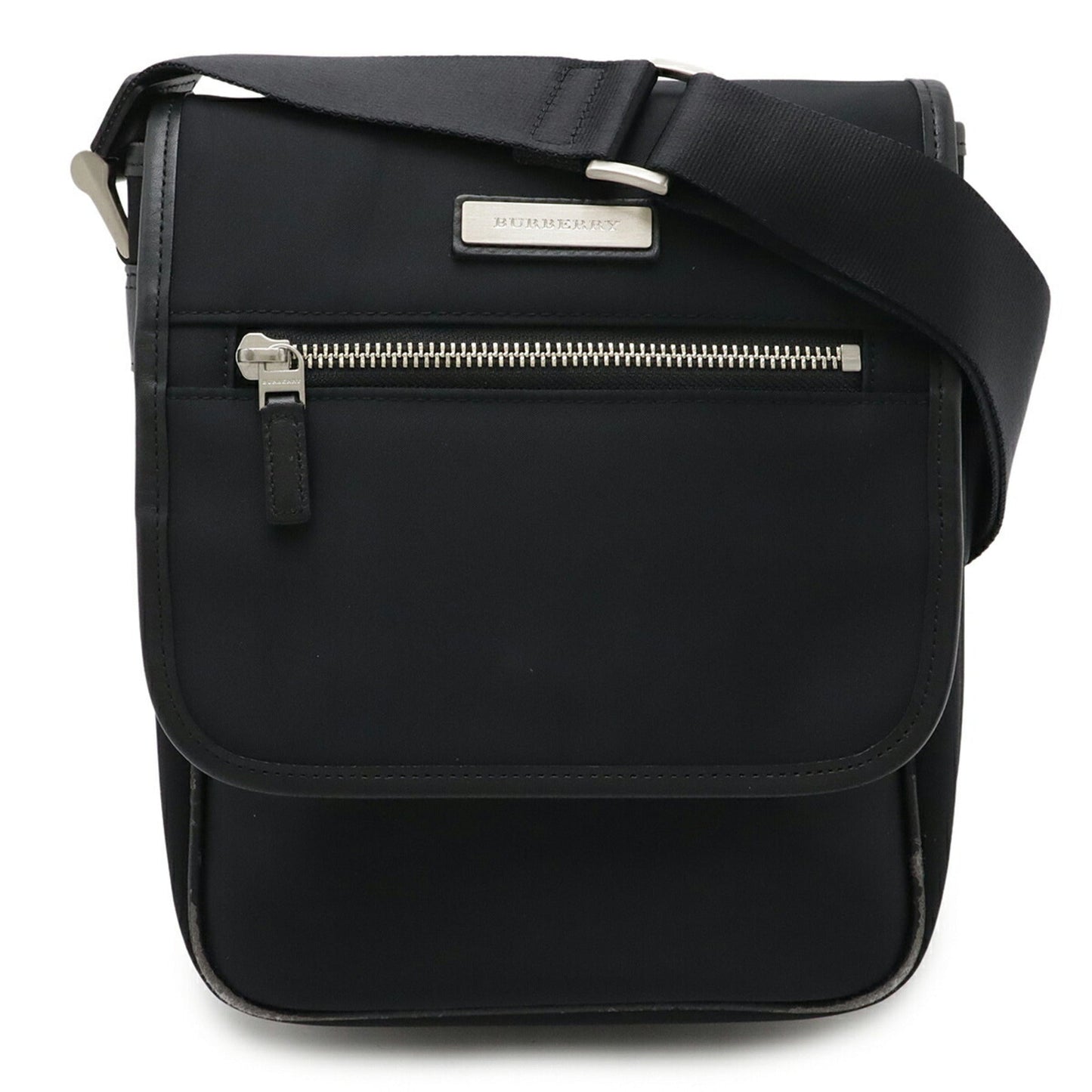 Burberry Shoulder Bag Leather Nylon Black Shoulder Bag 5