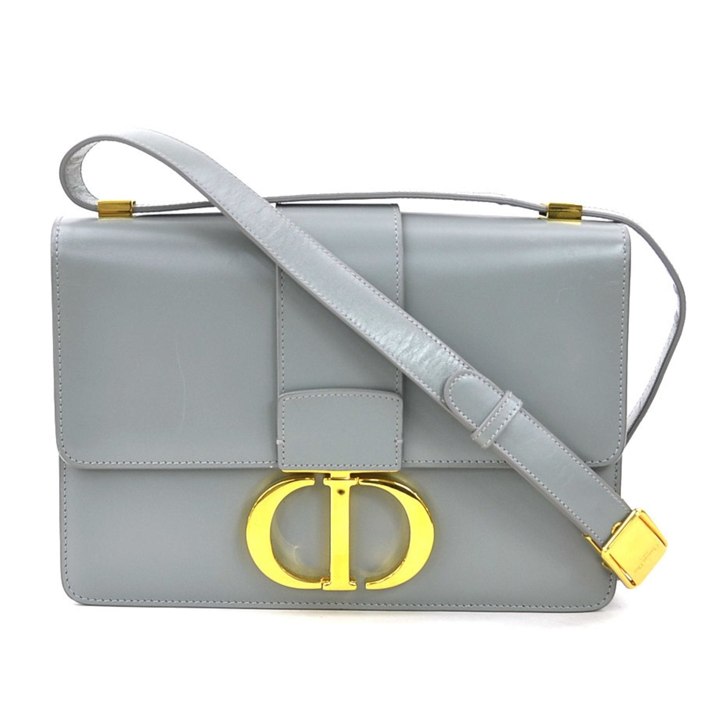 Dior Handbag Christian Shoulder Bag 7 Leather Gray