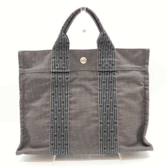 Hermes Her Line Handbag Tote Bag Canvas Gray Tote Bag 7