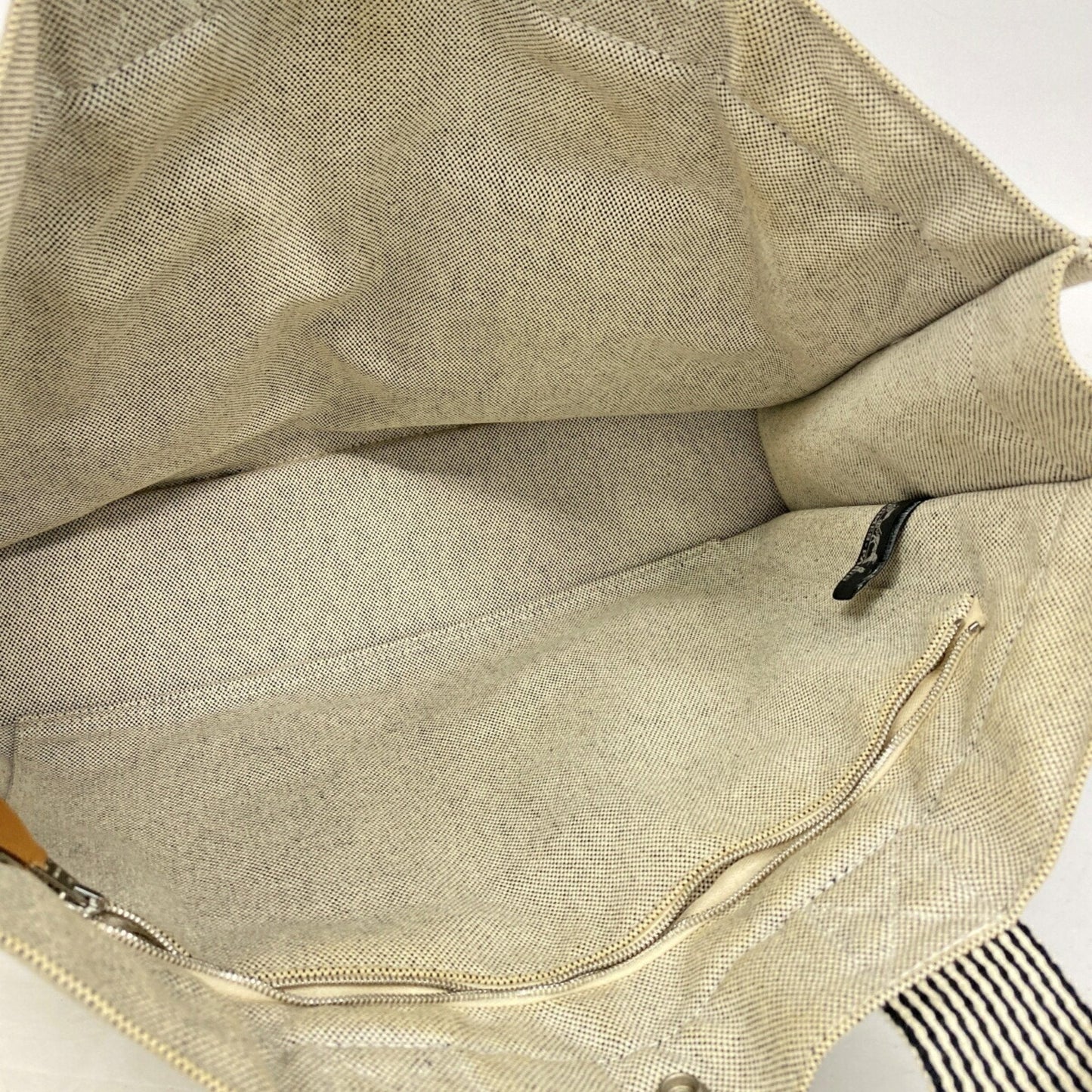 Hermes Tote Bag Canvas Gray Tote Bag 1