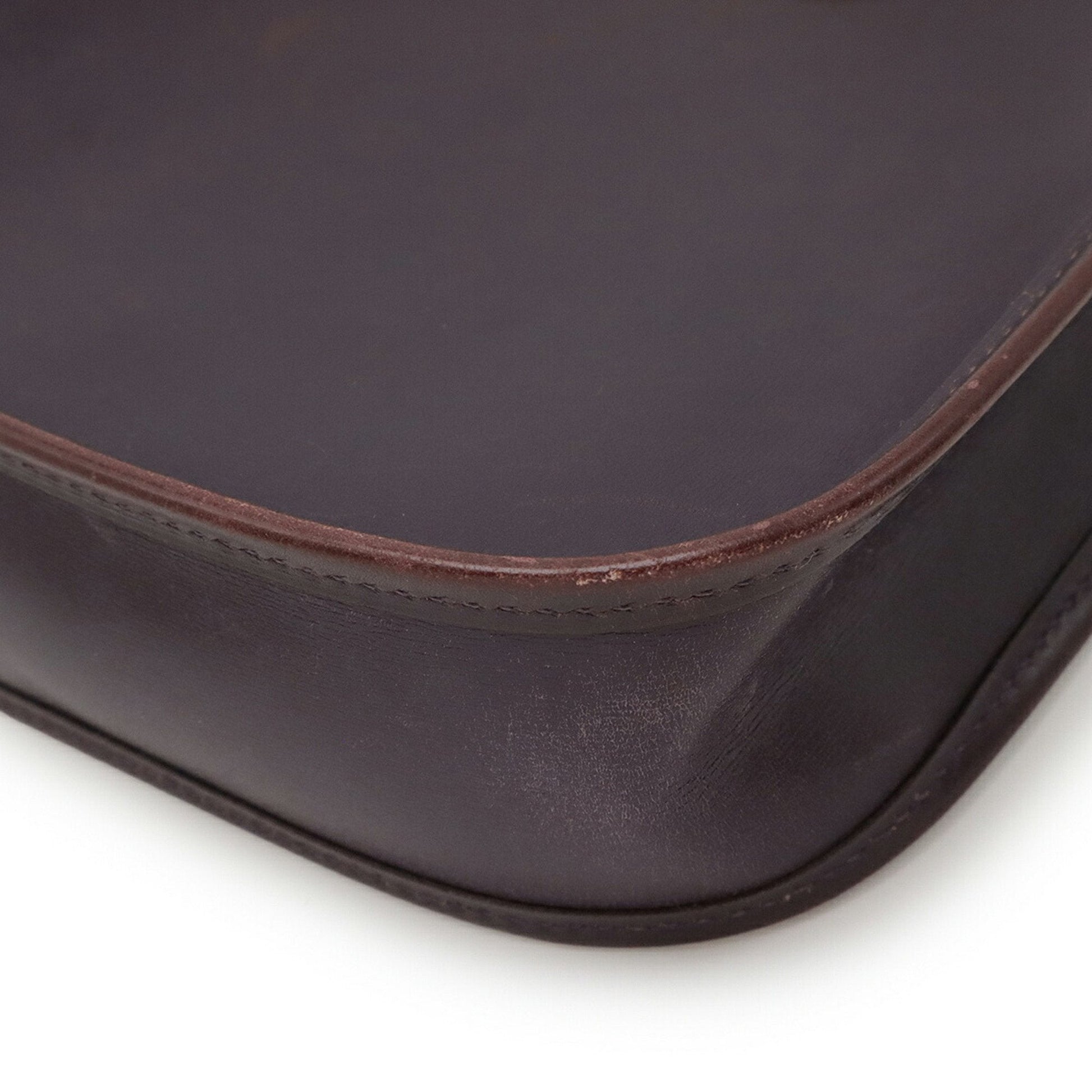Hermes Raisin Box Calf Pochette Shoulder Bag Leather Calf Leather