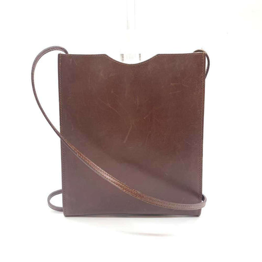 Hermes Box Calf Pochette Shoulder Bag Leather Brown Shoulder Bag