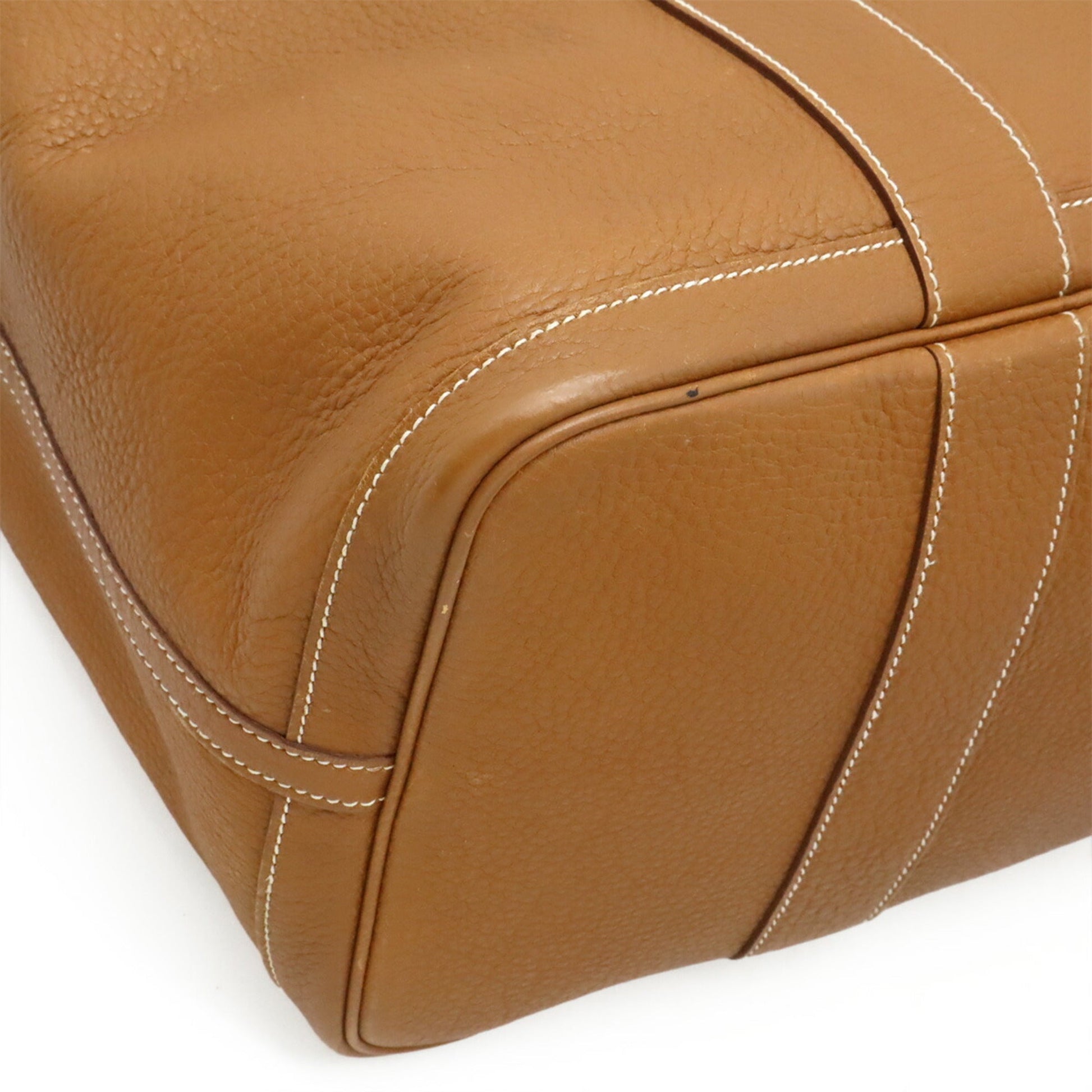 Hermes Camel Negonda Handbag Tote Bag Leather