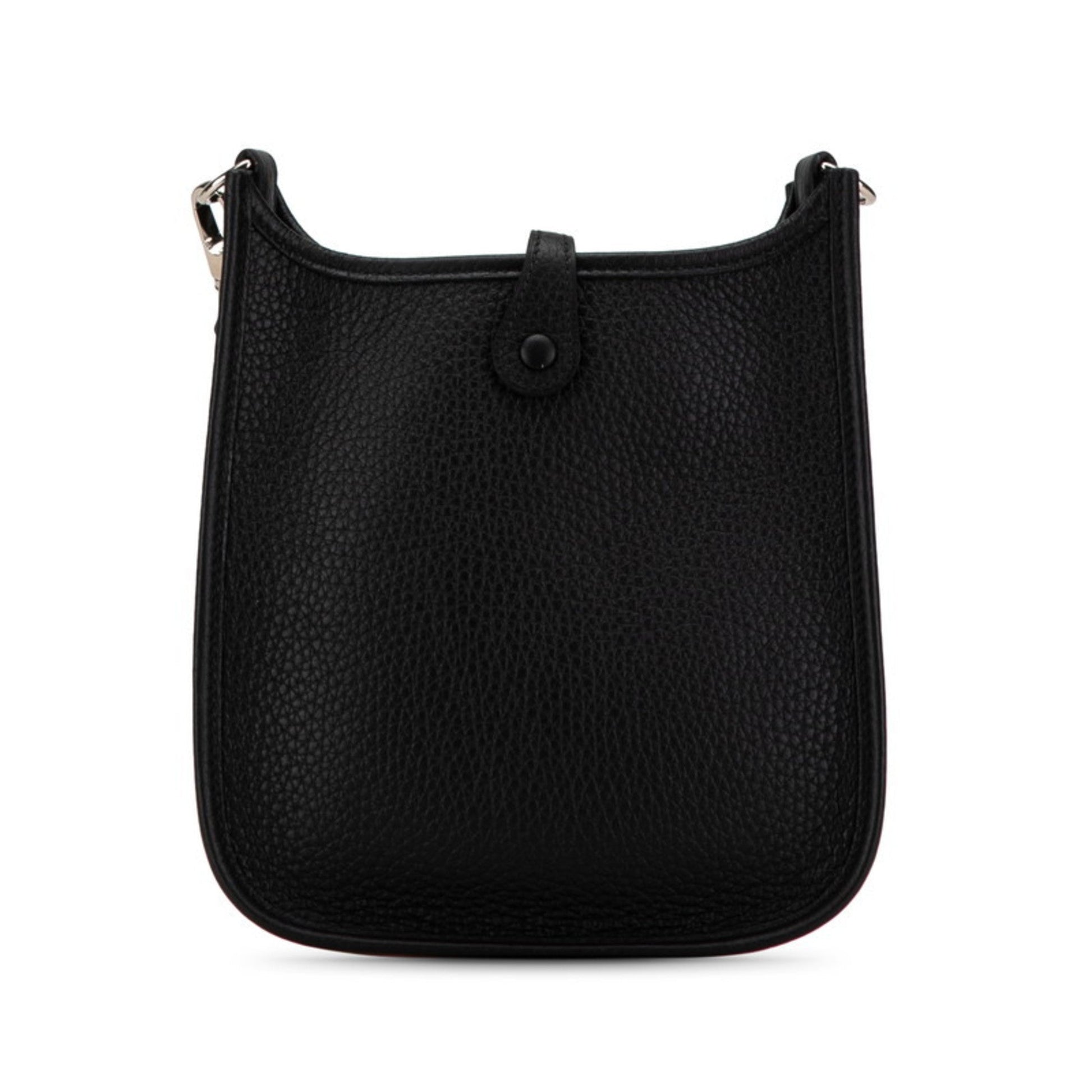 Hermes Evelyne Taurillon Clemence Shoulder Bag Leather Black Shoulder Bag 6