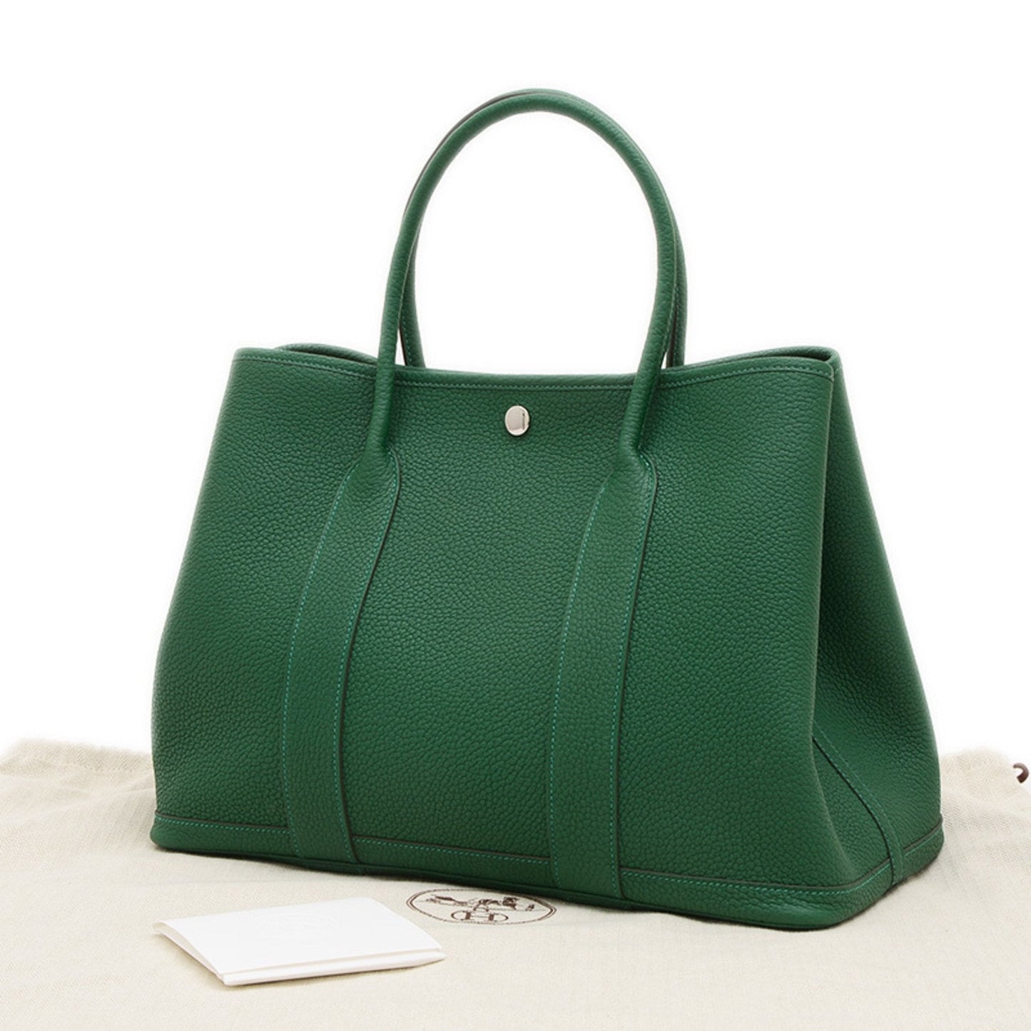 Hermes Negonda Tote Bag Leather Green