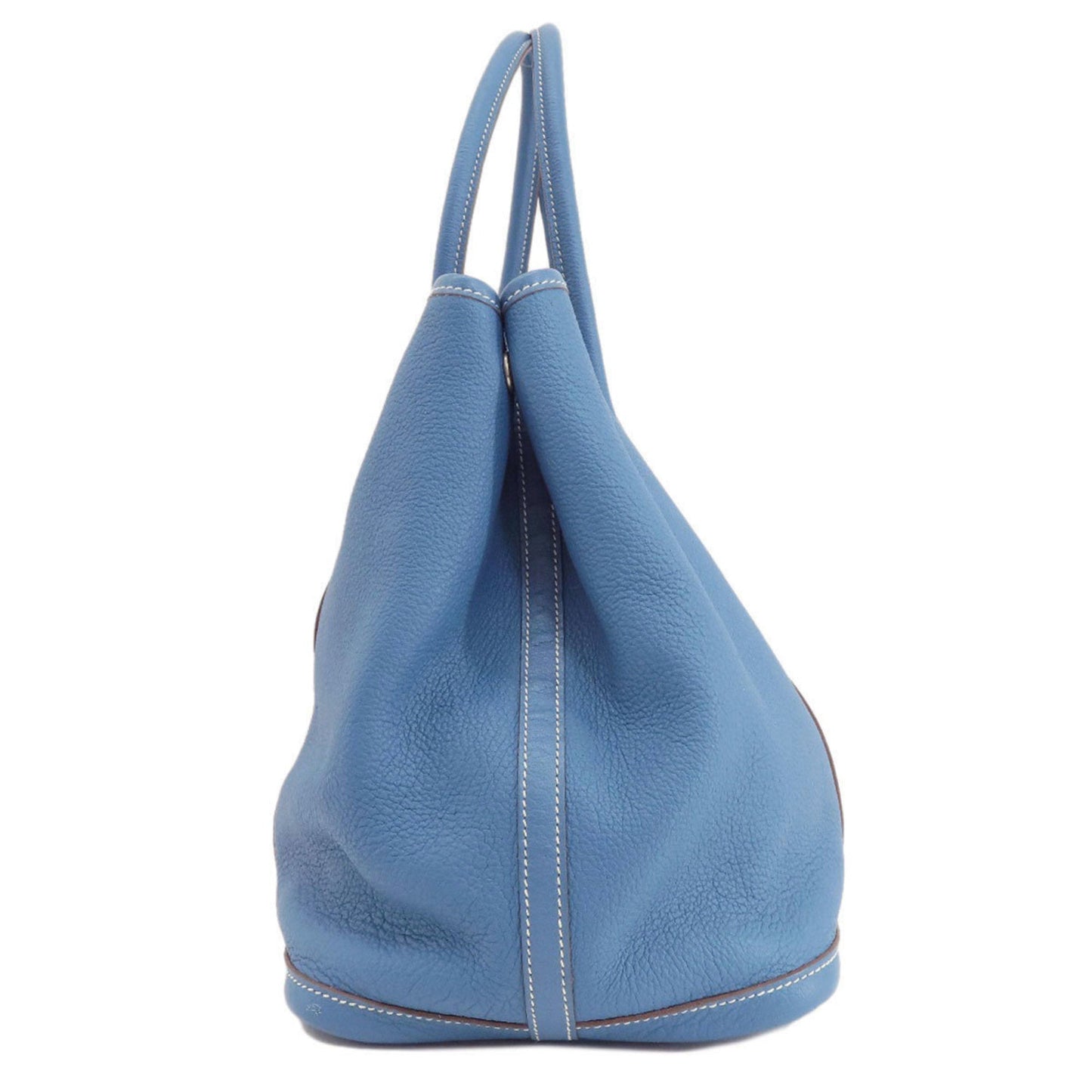 Hermes Garden Negonda Tote Bag Leather Blue