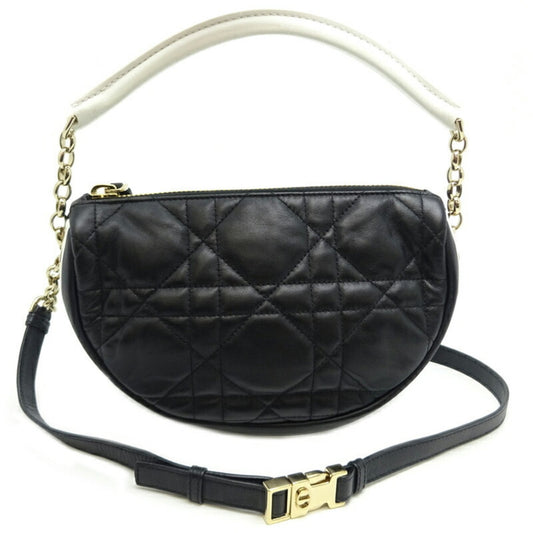 Dior Handbag Christian 18 Leather Black