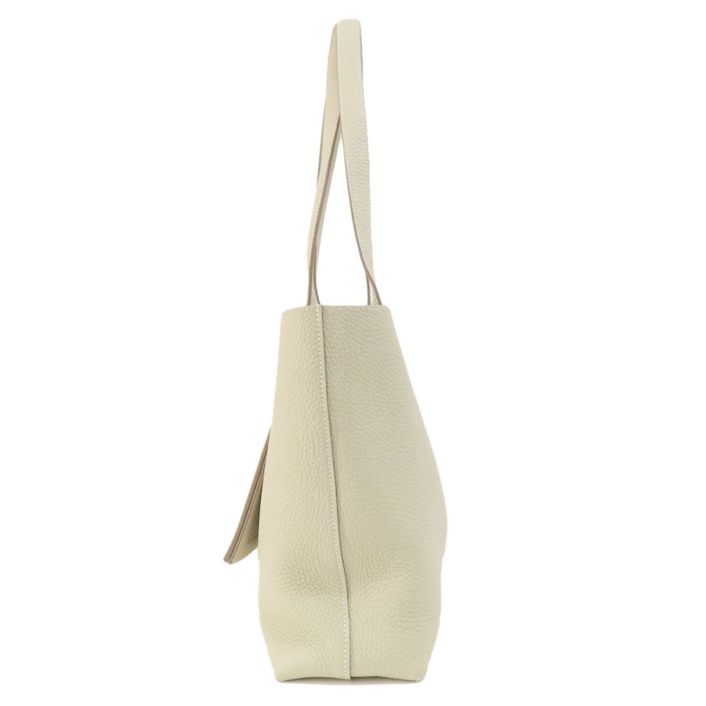 Hermes Taurillon Clemence Tote Bag Leather White