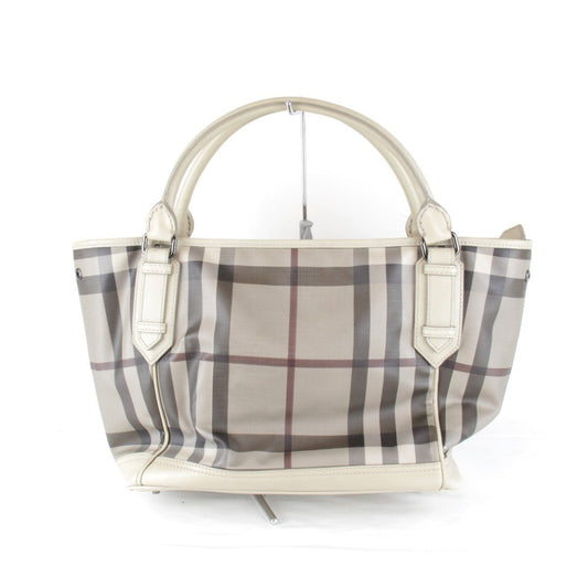 Burberry Pvc Handbag Tote Bag Beige