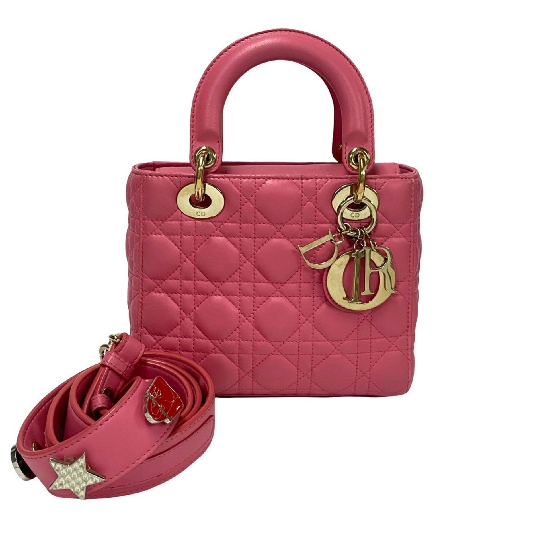 Dior Handbag Christian Shoulder Bag 12 Leather Pink