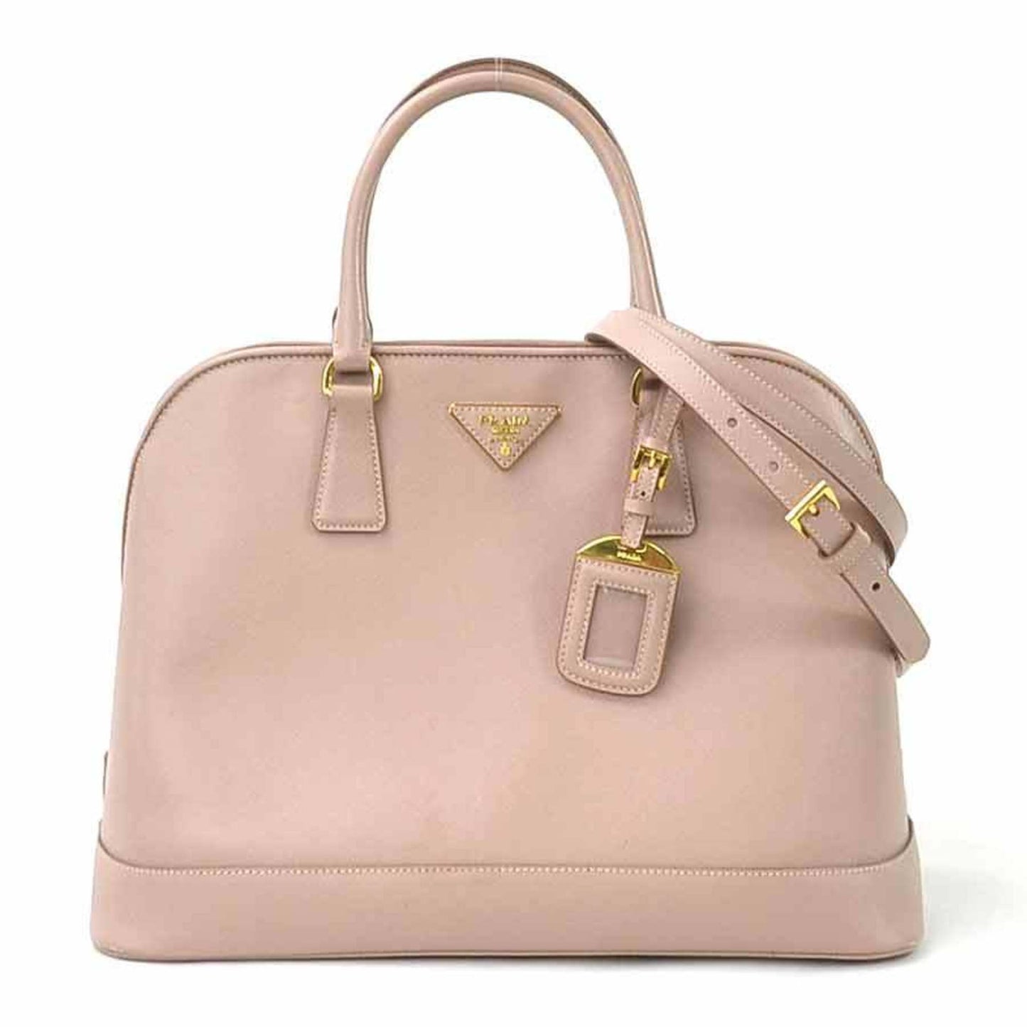 Prada Handbag Shoulder Bag Ladies Leather Beige Pink Gold Ladies Elagzxkjj