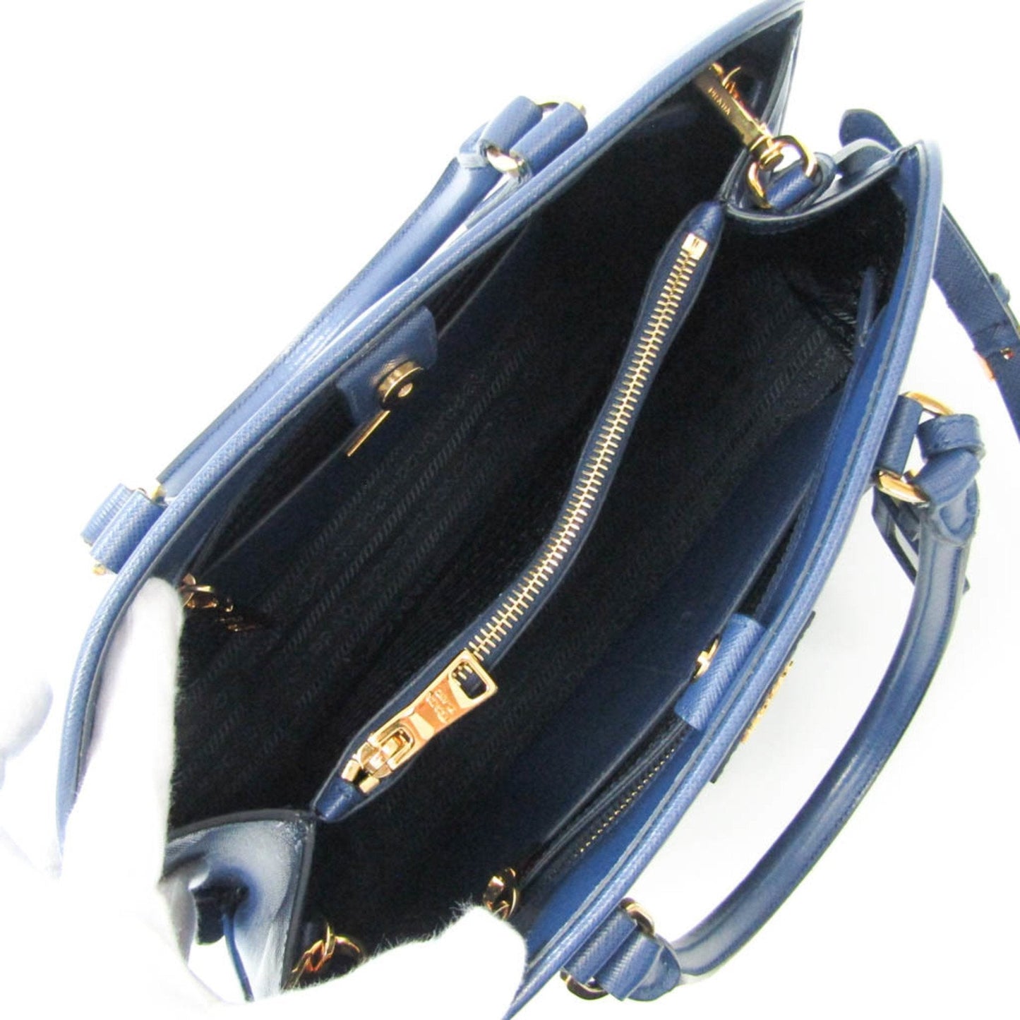 Prada Women Lux Handbag Shoulder Bag Bluette Saffiano