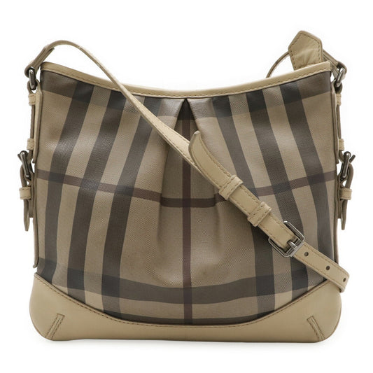Burberry Grayish Multi Color Pvc Shoulder Bag Leather