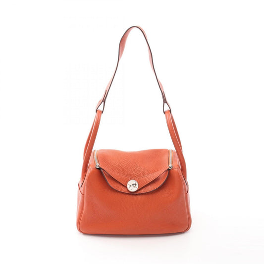 Hermes Taurillon Clemence Shoulder Bag Leather Brown Shoulder Bag 18