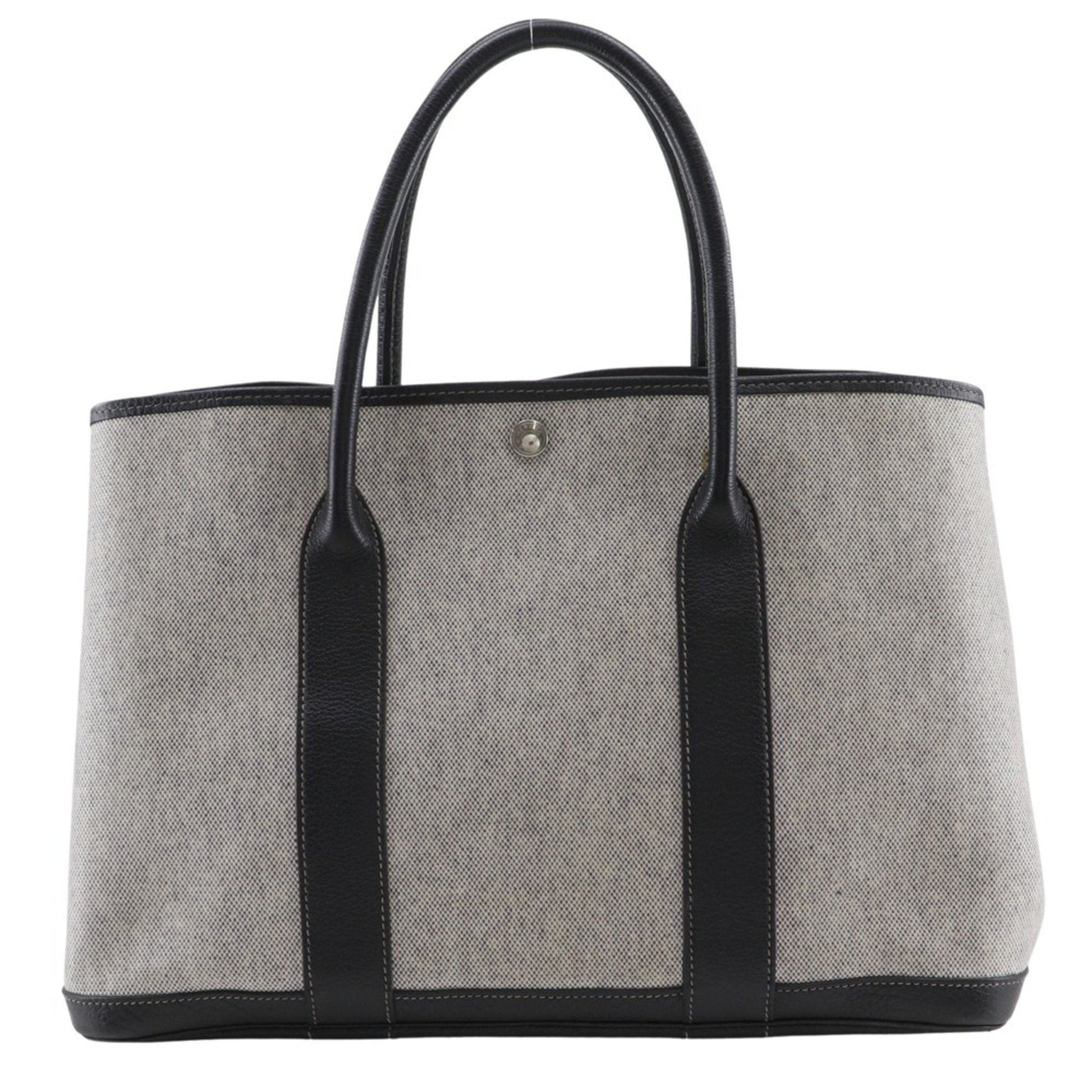 Hermes Toile Tote Bag Gray