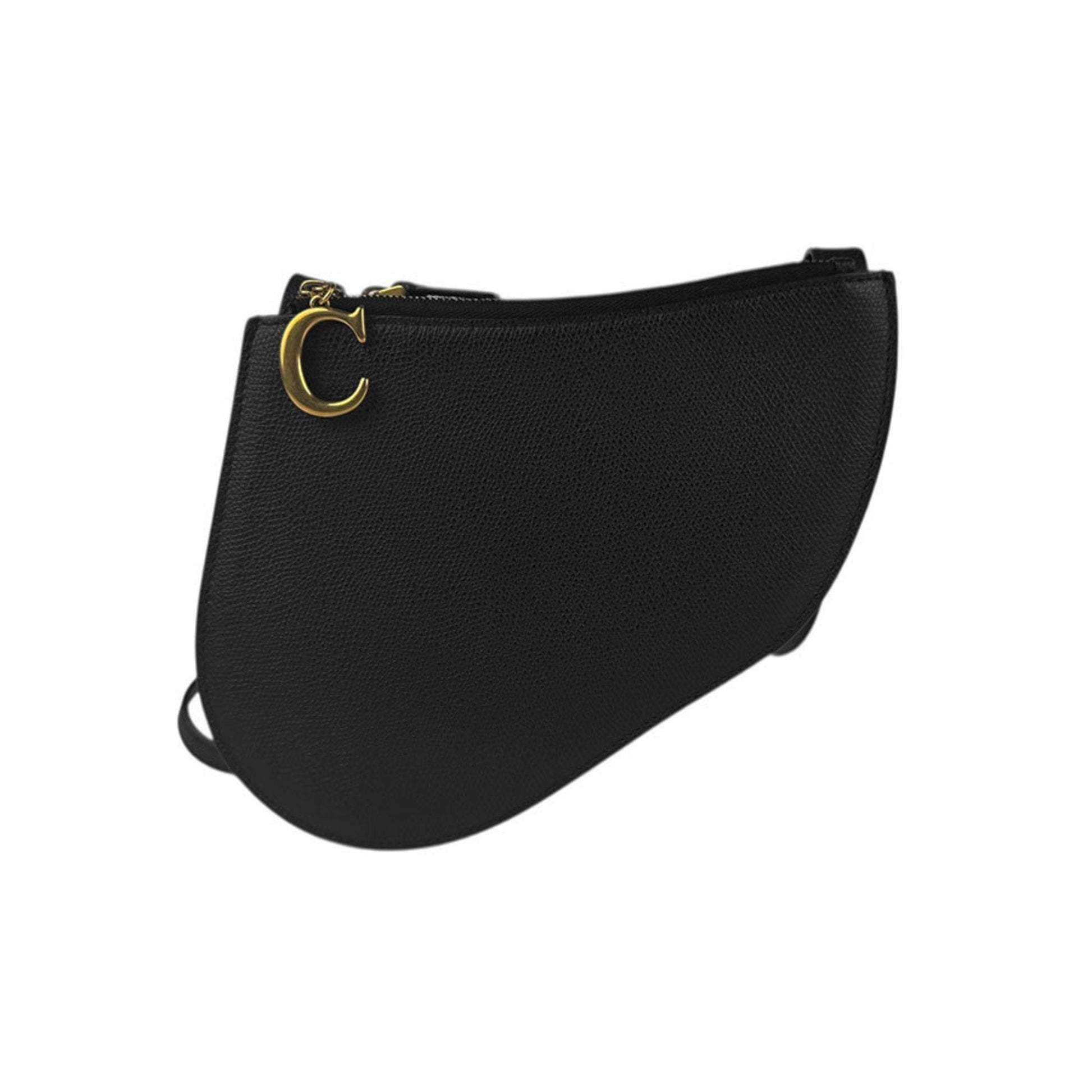 Dior Handbag Christian Shoulder Bag 20 Leather Black
