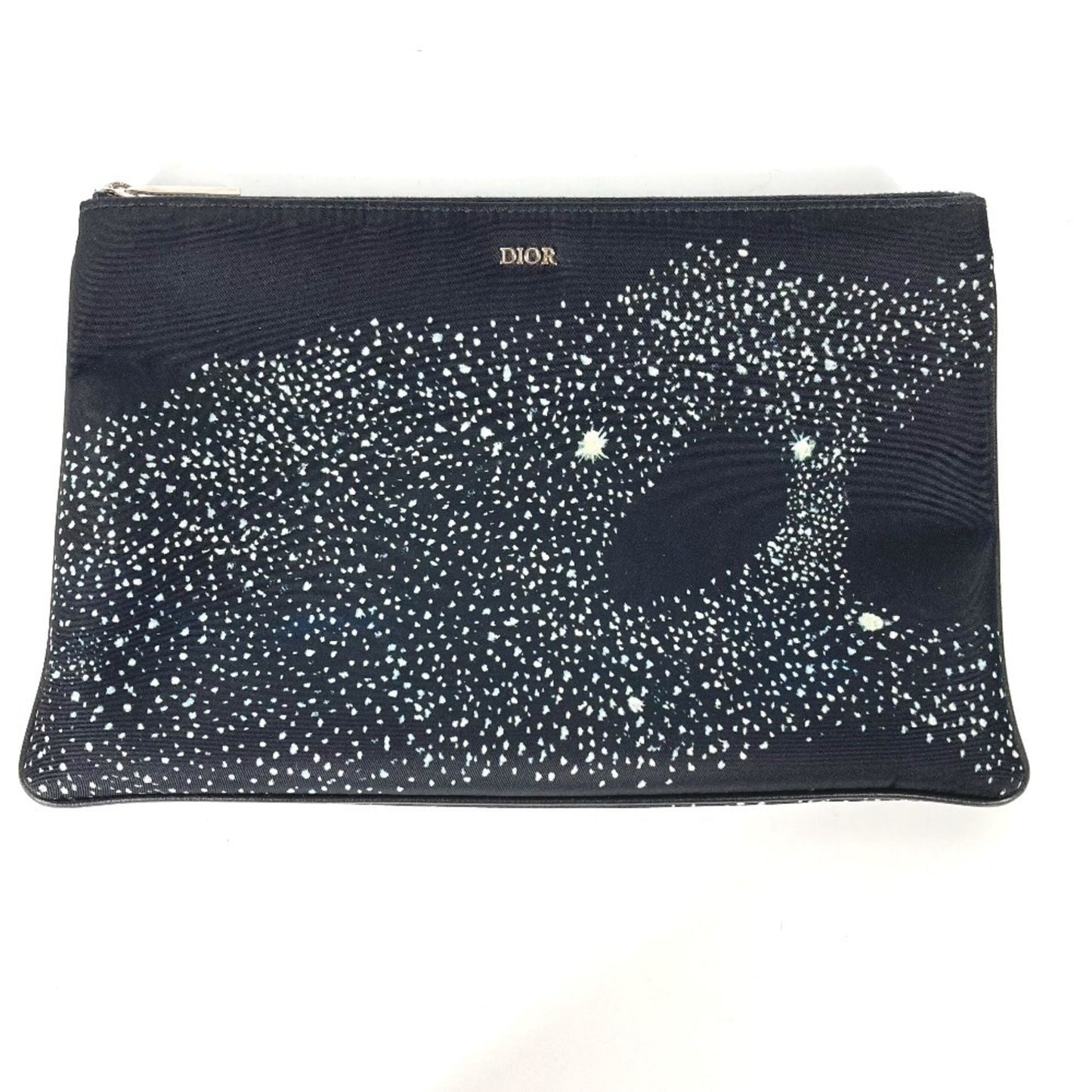 Dior Handbag Christian Clutch Bag Pouch Nylon Black