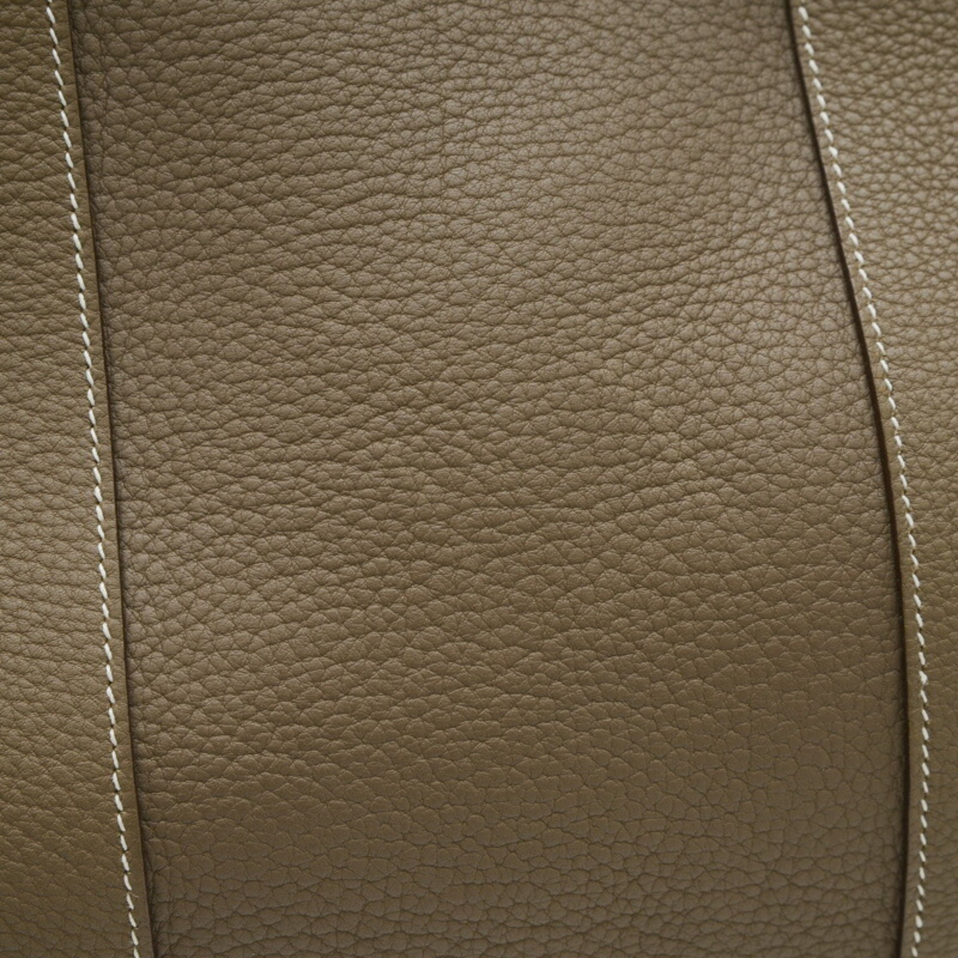 Hermes Etoupe Negonda Handbag Tote Bag Leather Gray