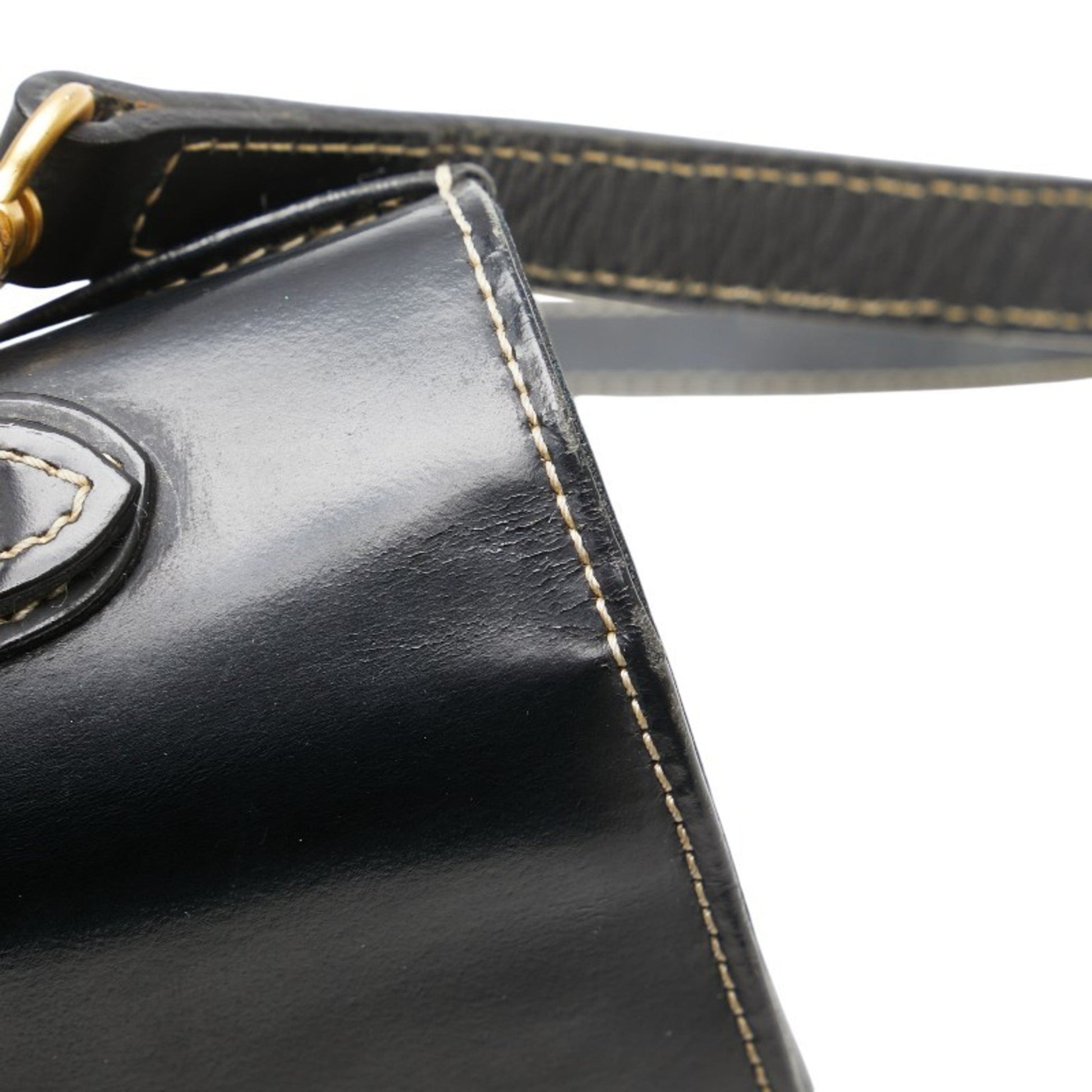 Burberry Handbag Shoulder Bag Leather Black
