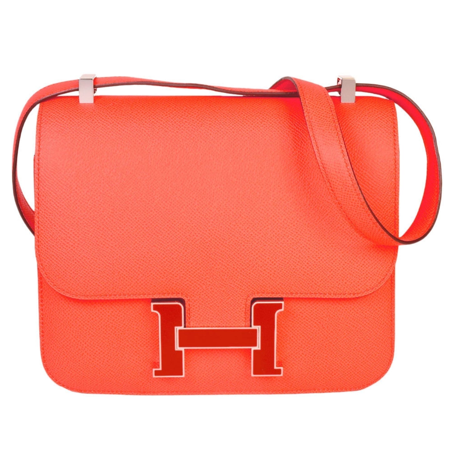 Hermes Constance Epsom Shoulder Bag Leather Pink Leather Shoulder Bag