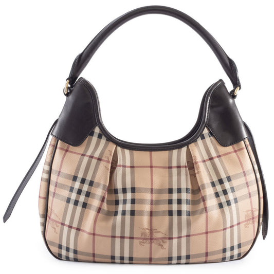 Burberry Pvc Shoulder Bag Leather Beige
