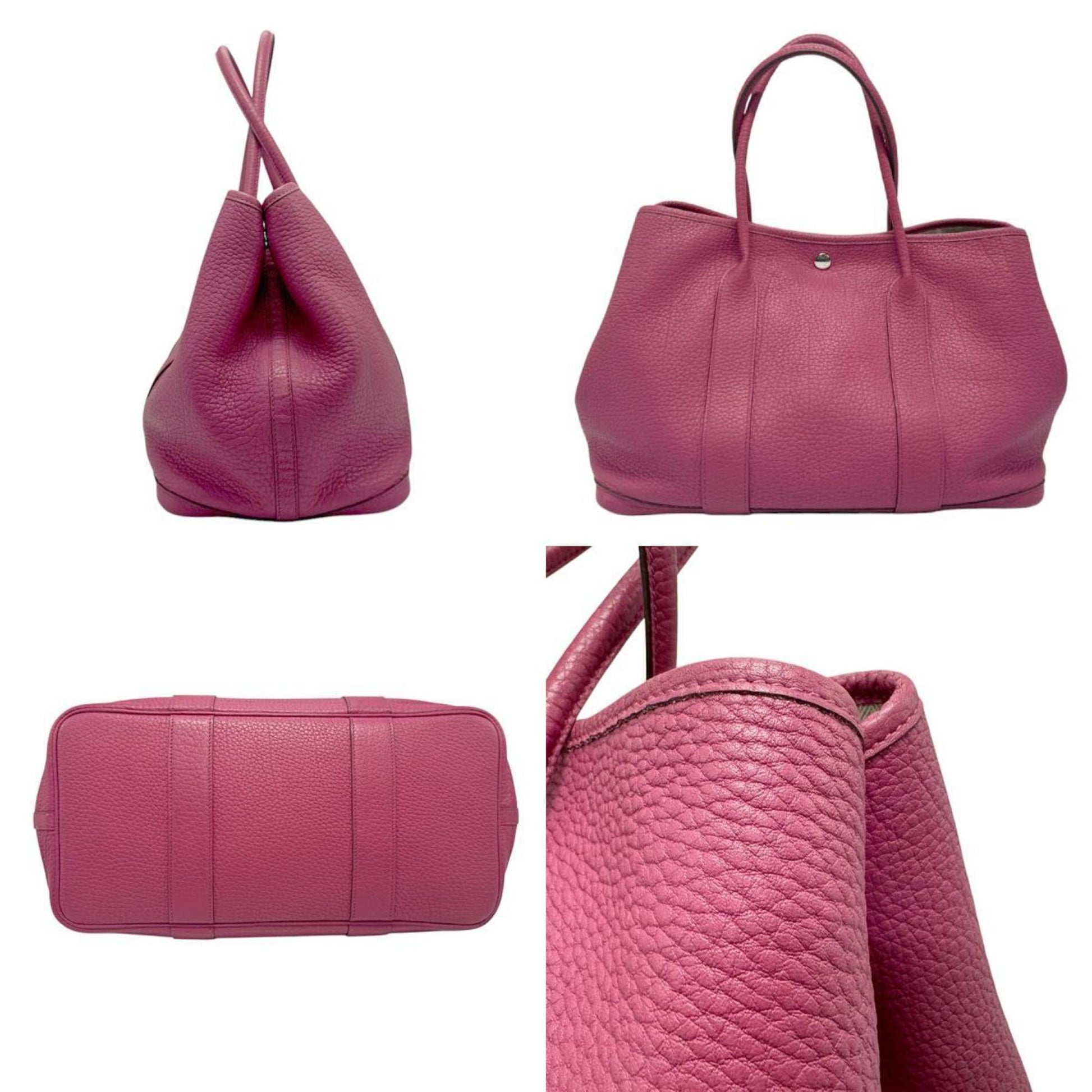 Hermes Garden Tosca Negonda Handbag Tote Bag Leather