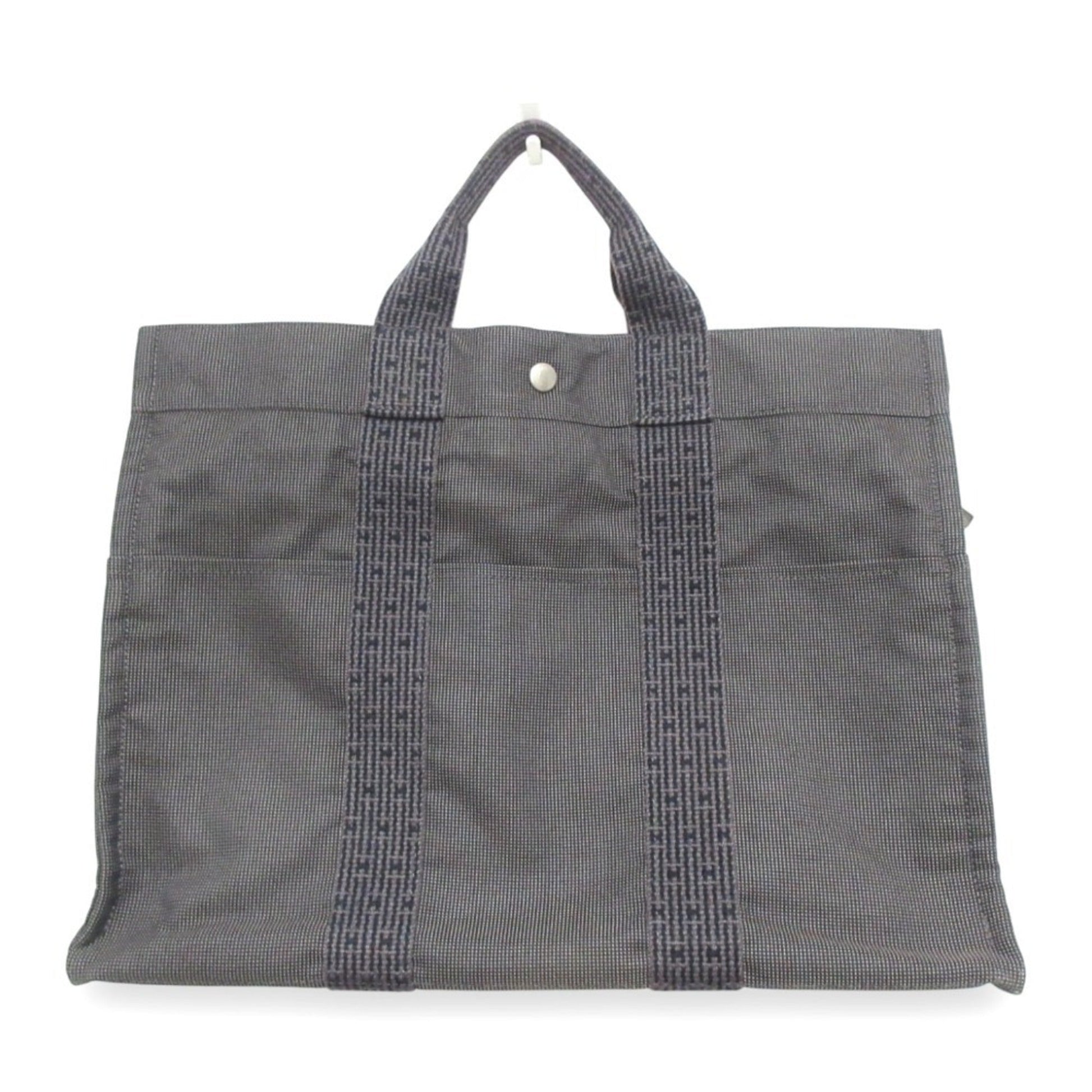 Hermes Tote Bag Canvas Gray Tote Bag 35