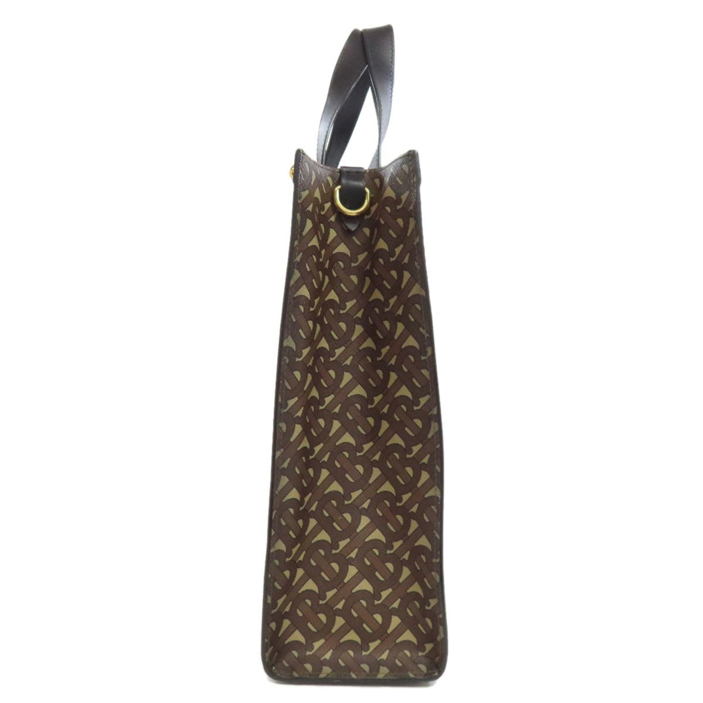 Burberry Pvc Tote Bag Leather Black Brown Tote Bag 2