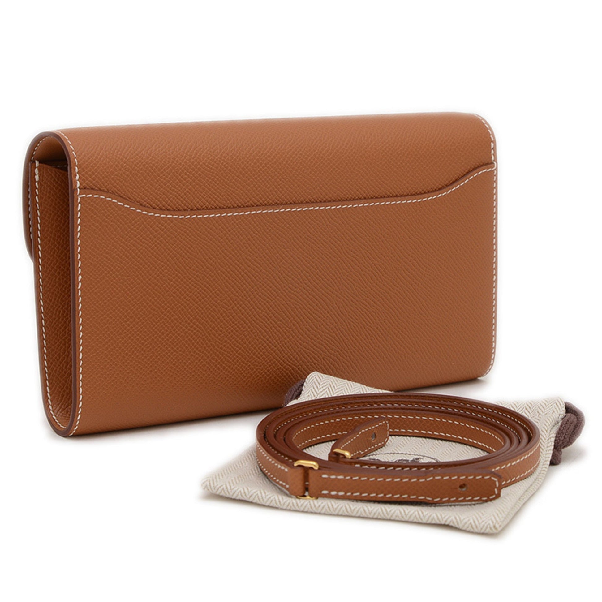 Hermes Constance Epsom Shoulder Bag Leather Gold