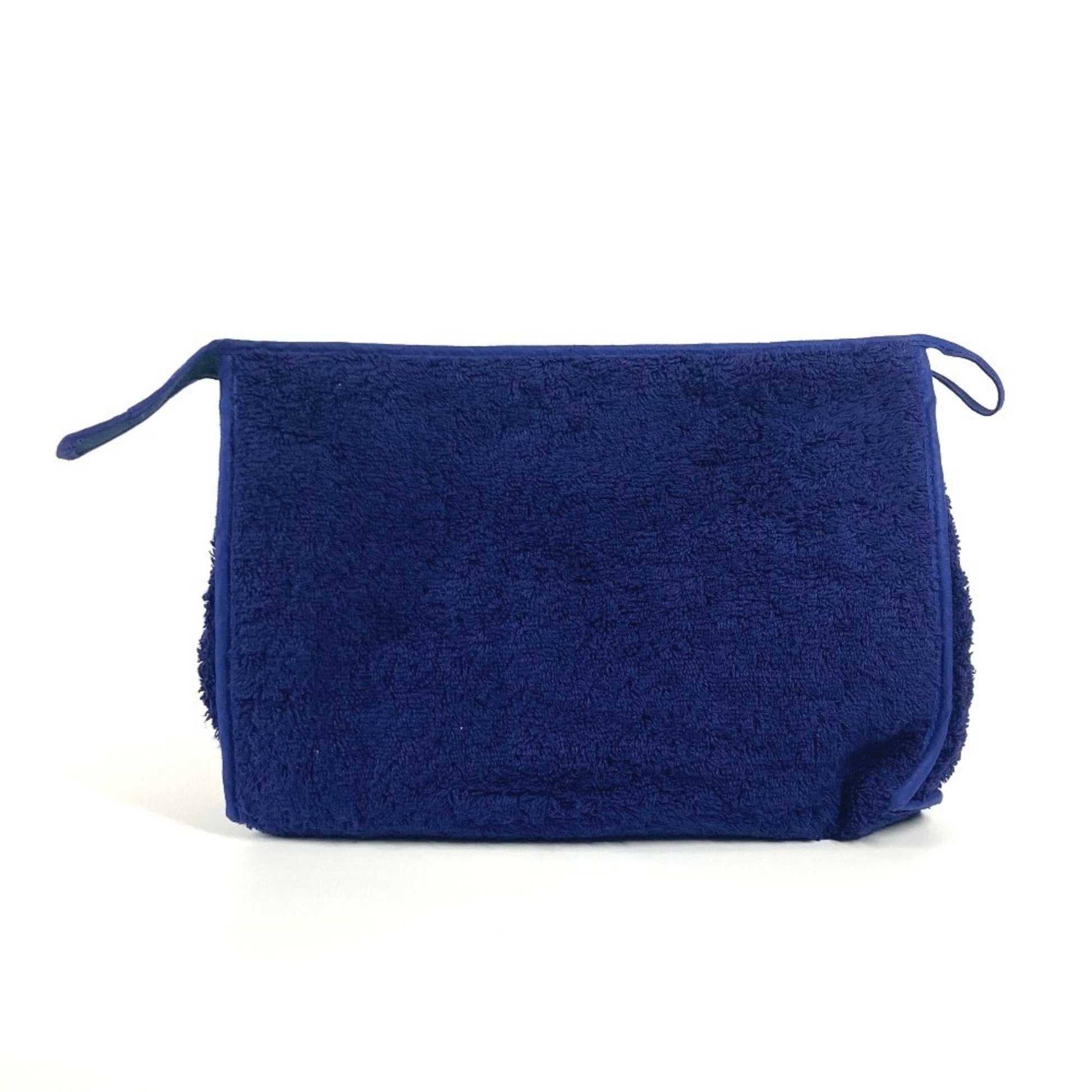 Hermes Pile Fabric Clutch Bag Pouch Navy