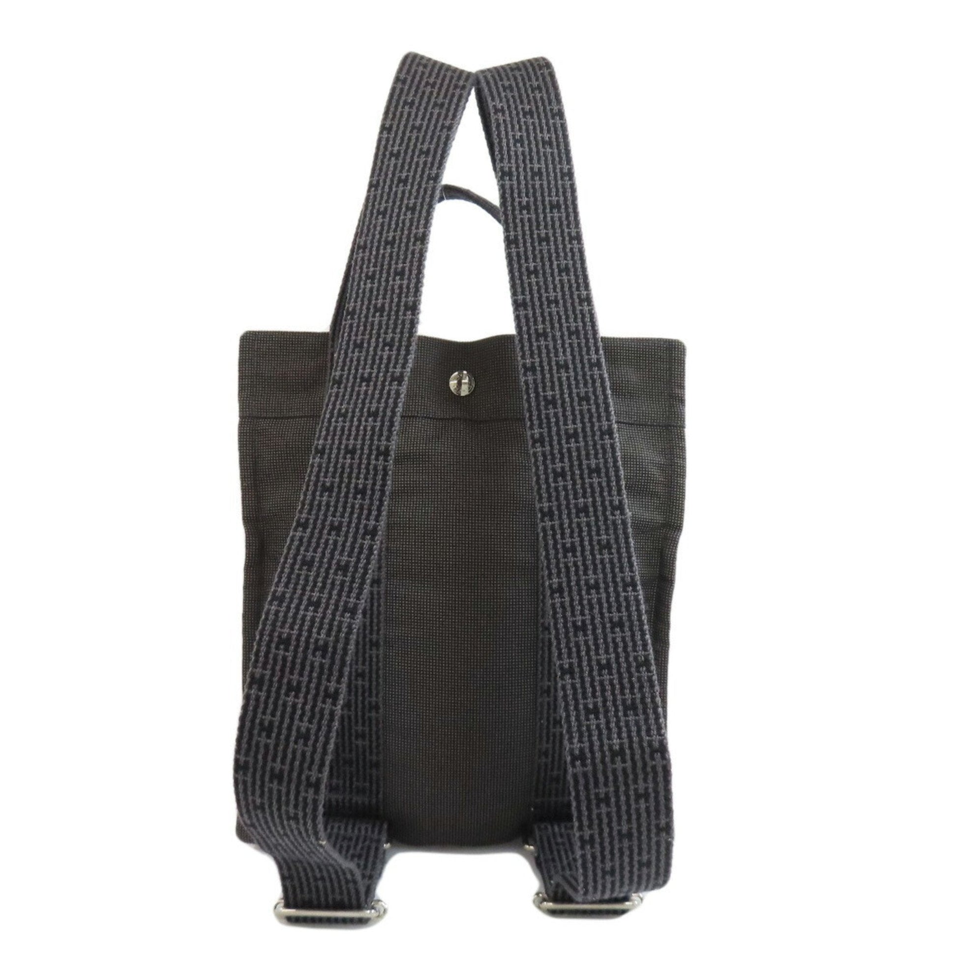 Hermes Backpack Canvas Gray Canvas Backpack 12