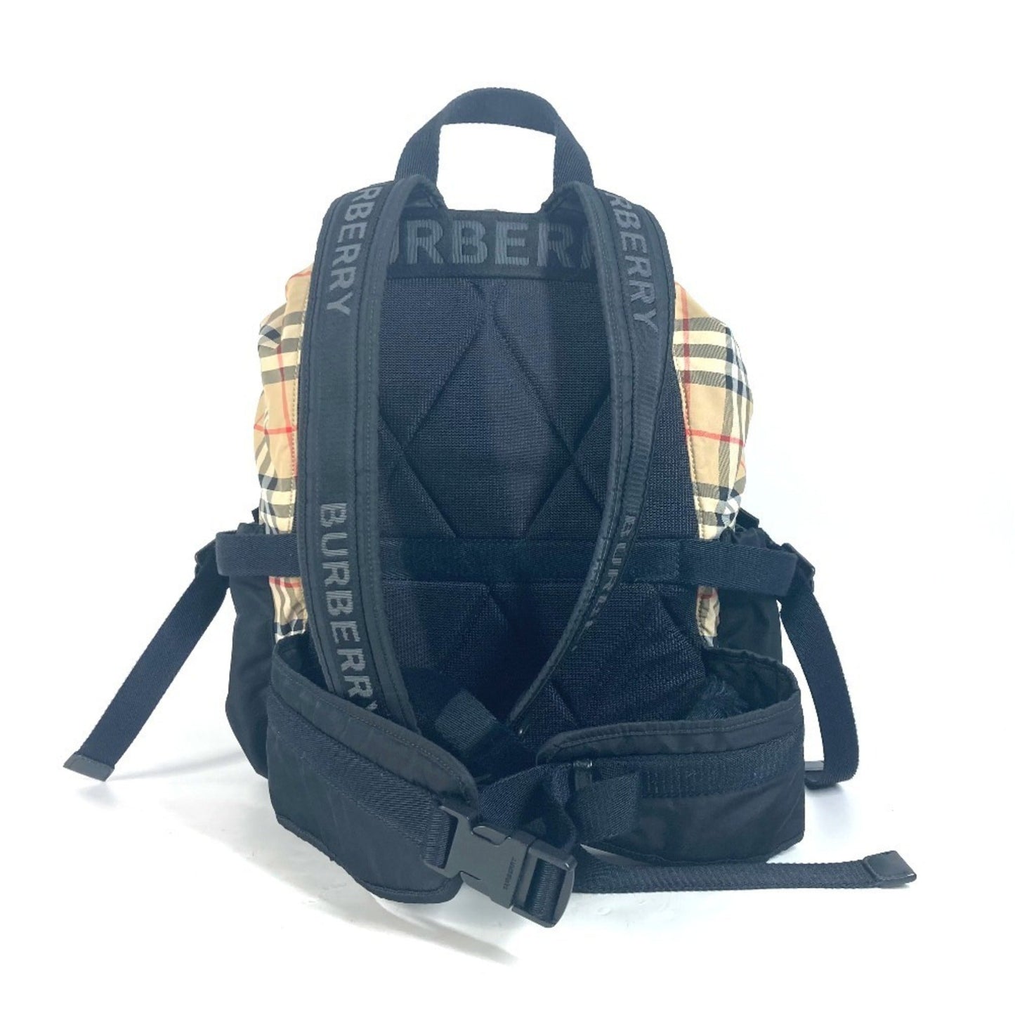 Burberry Backpack Nylon Black Beige Nylon Backpack 2