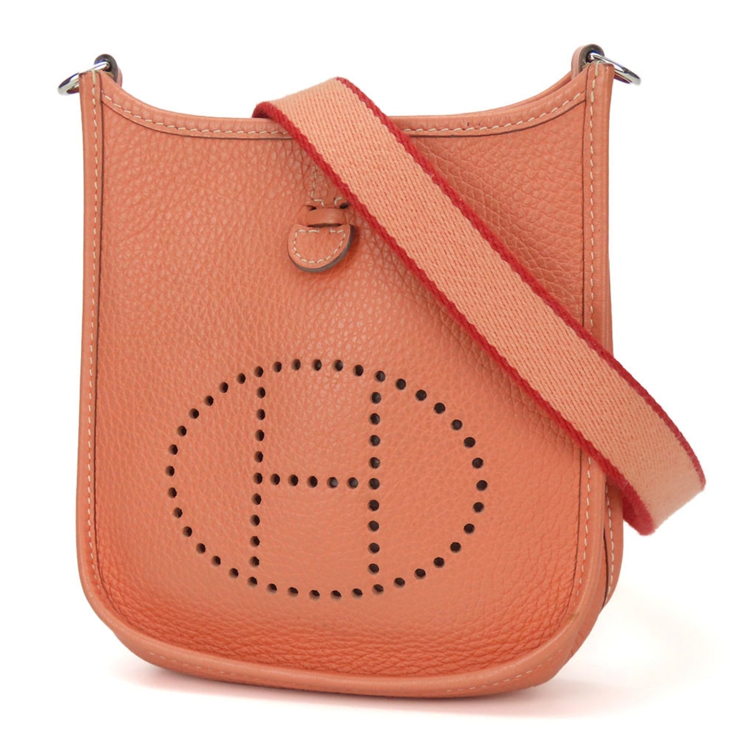 Hermes Color Salmon Togo Shoulder Bag Leather Red Pink