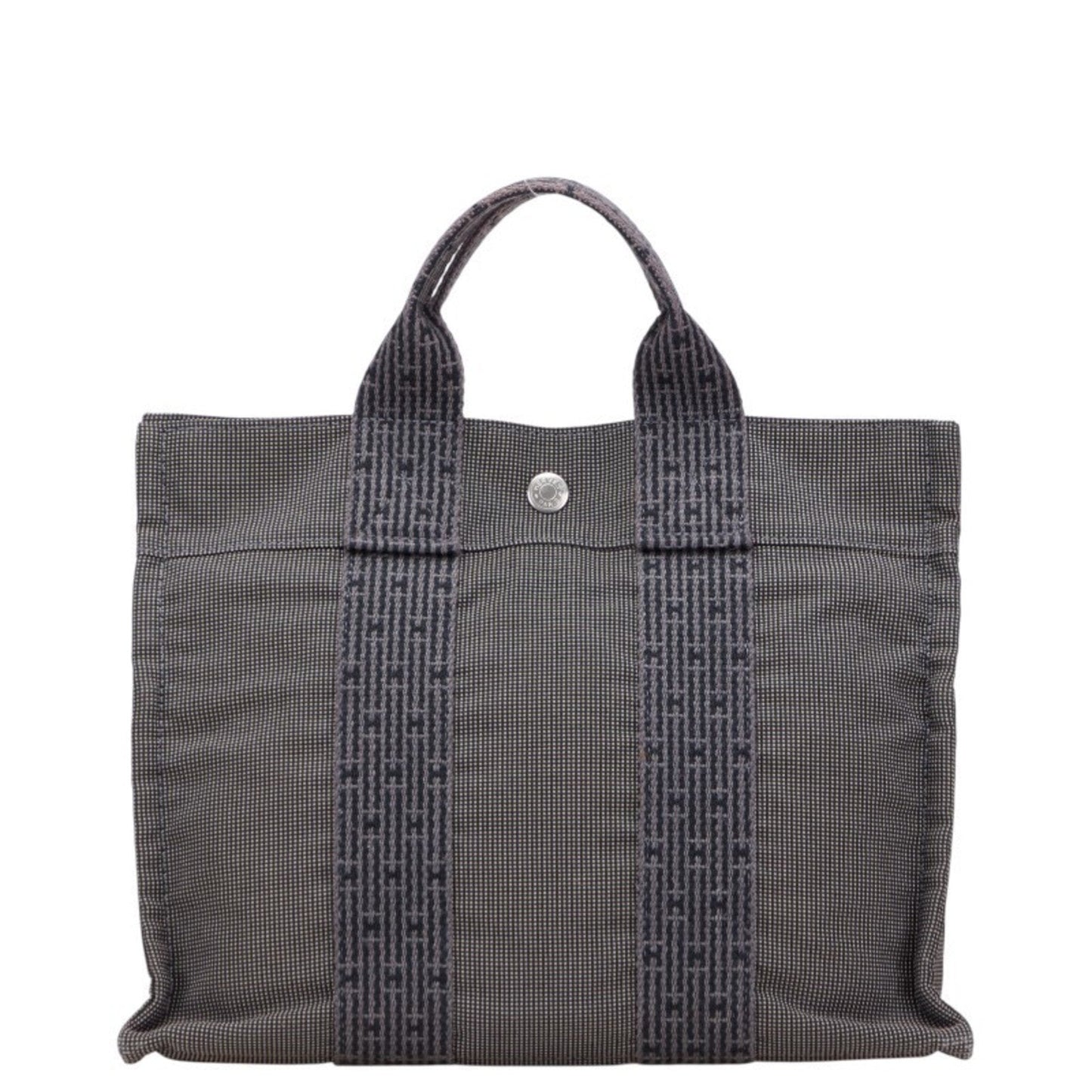 Hermes Her Line Handbag Tote Bag Canvas Gray