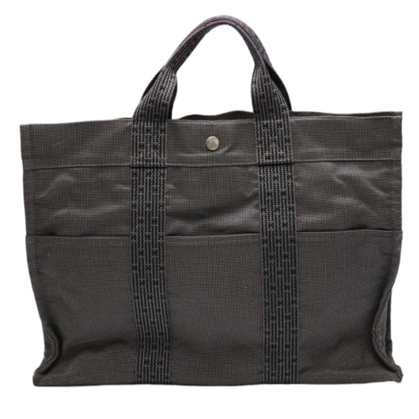 Hermes Tote Bag Canvas Gray Tote Bag 33