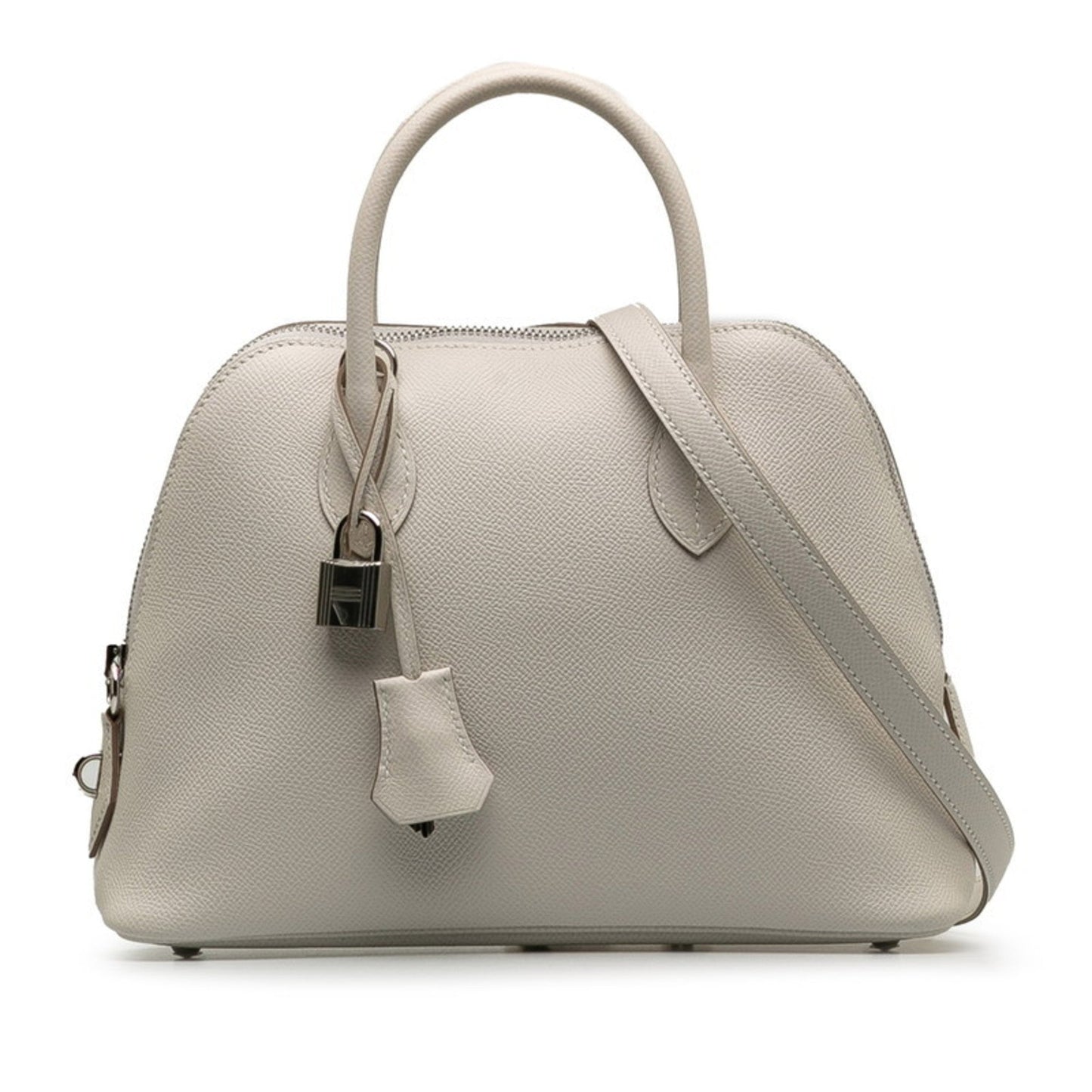 Hermes Epsom Handbag Shoulder Bag Leather White
