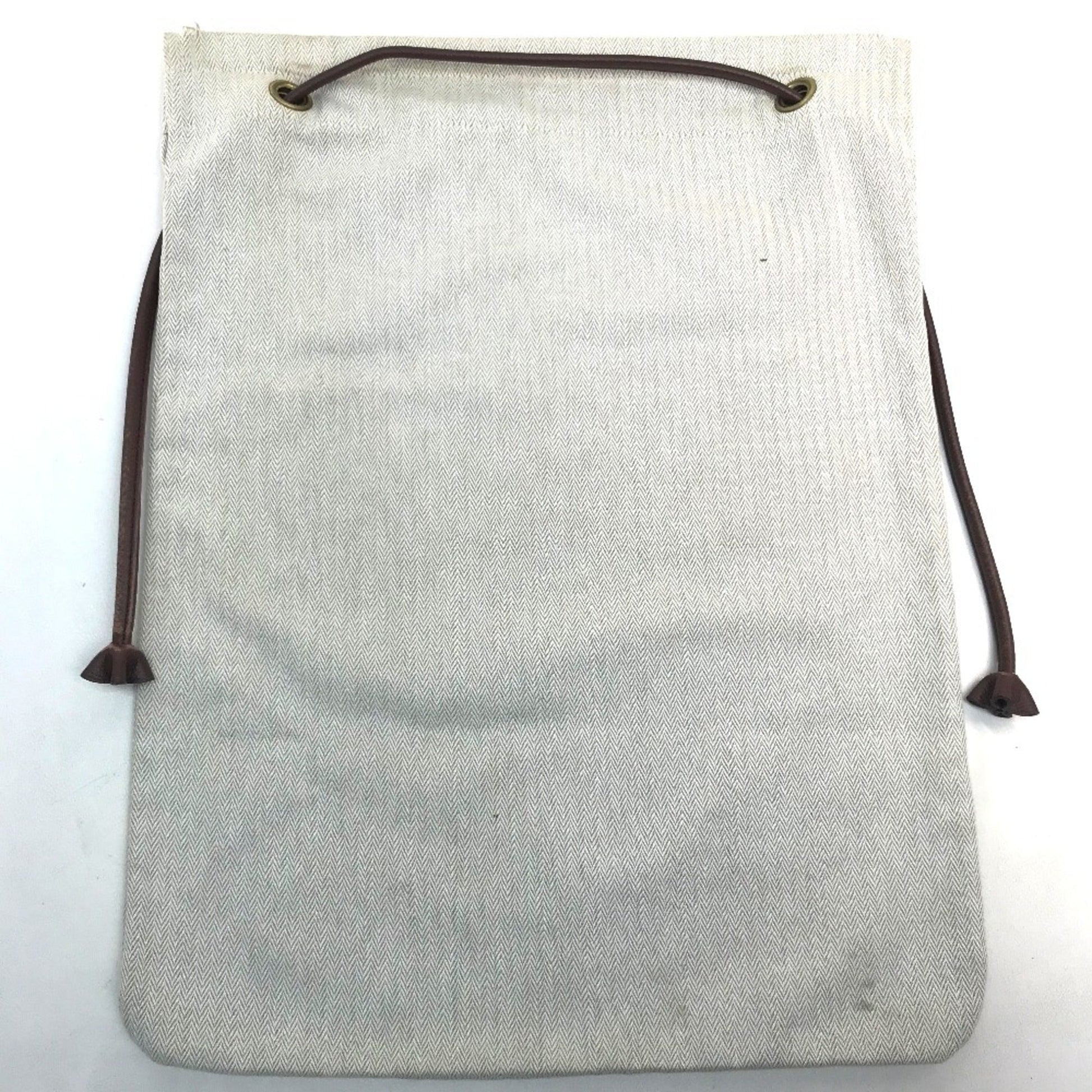 Hermes Natural Shoulder Bag Tote Bag Canvas