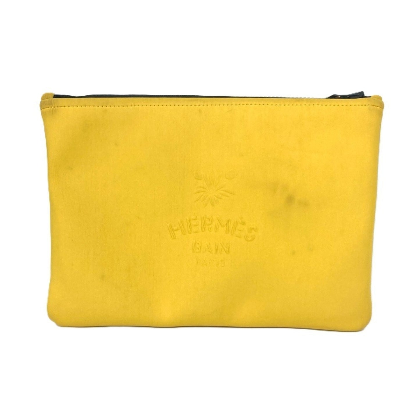 Hermes Polyamide Clutch Bag Pouch Yellow Clutch Bag Pouch