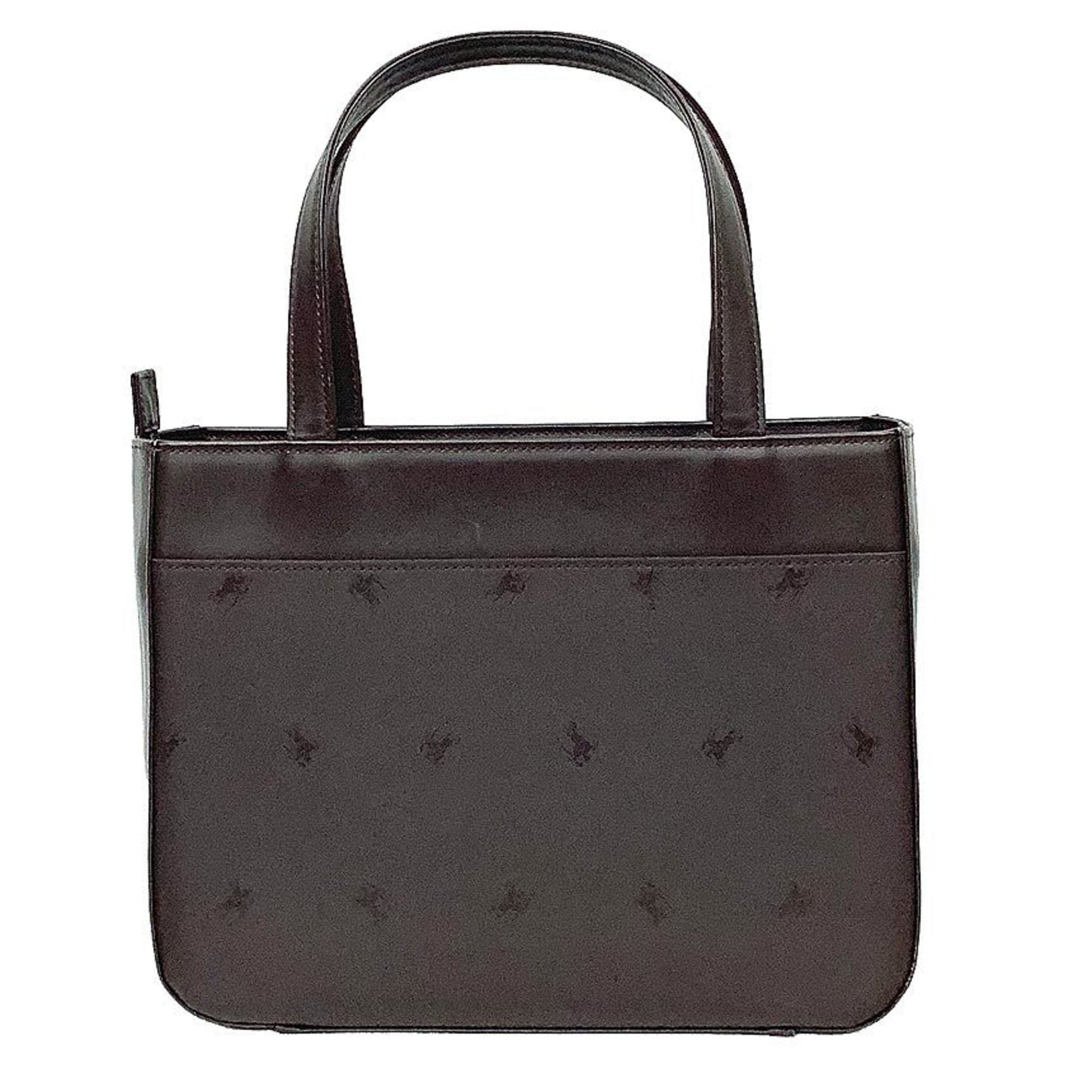 Burberry Handbag Tote Bag Leather Nylon Brown
