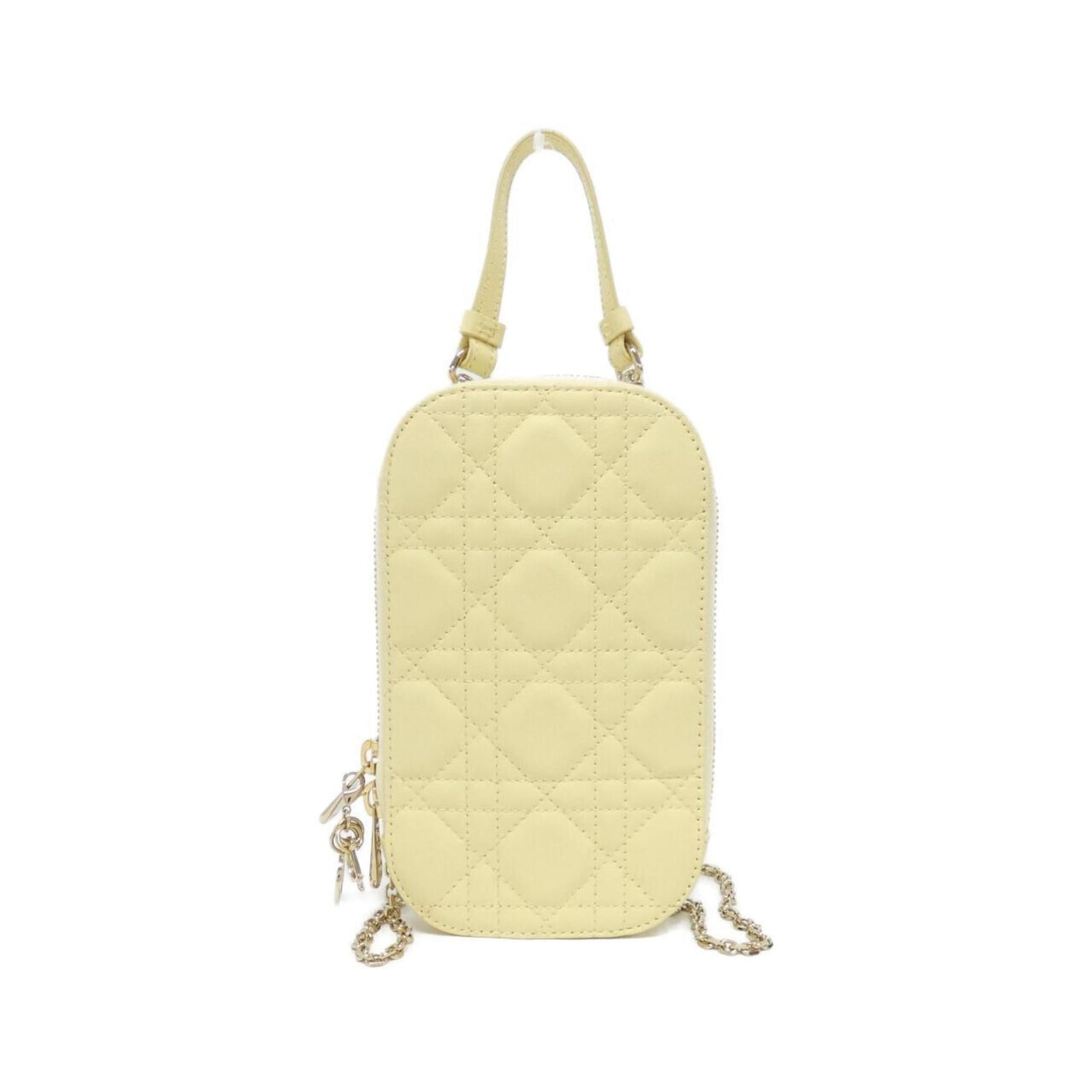 Dior Handbag Christian 2 Leather Yellow