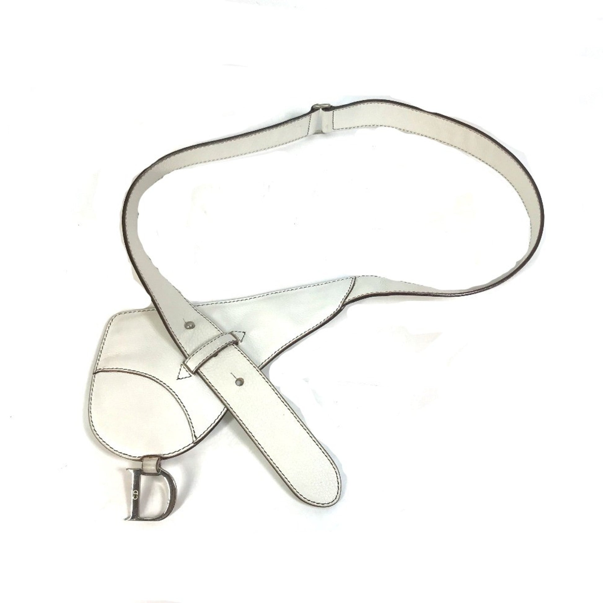 Dior Handbag Christian Other Leather White