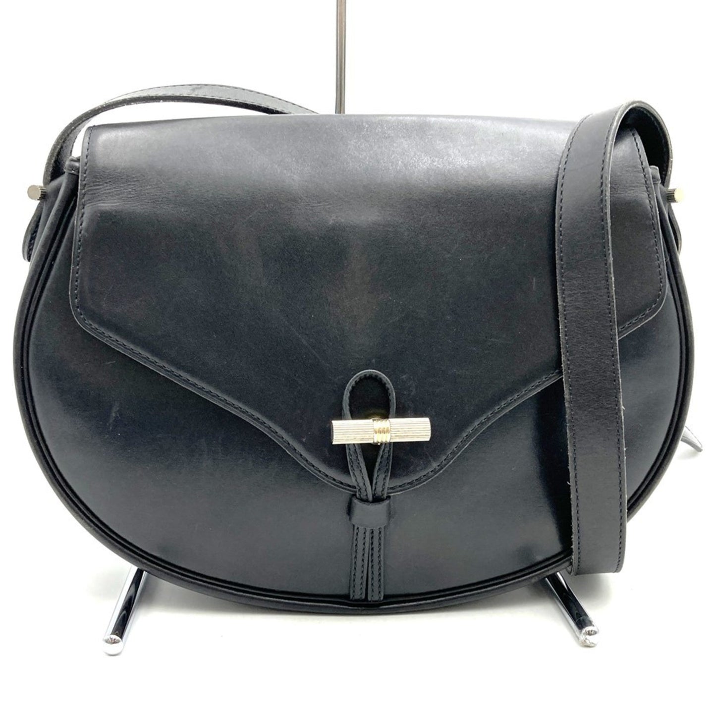 Dior Handbag Christian Shoulder Bag 30 Leather Black