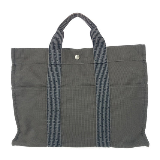 Hermes Handbag Tote Bag Canvas Gray Tote Bag 2