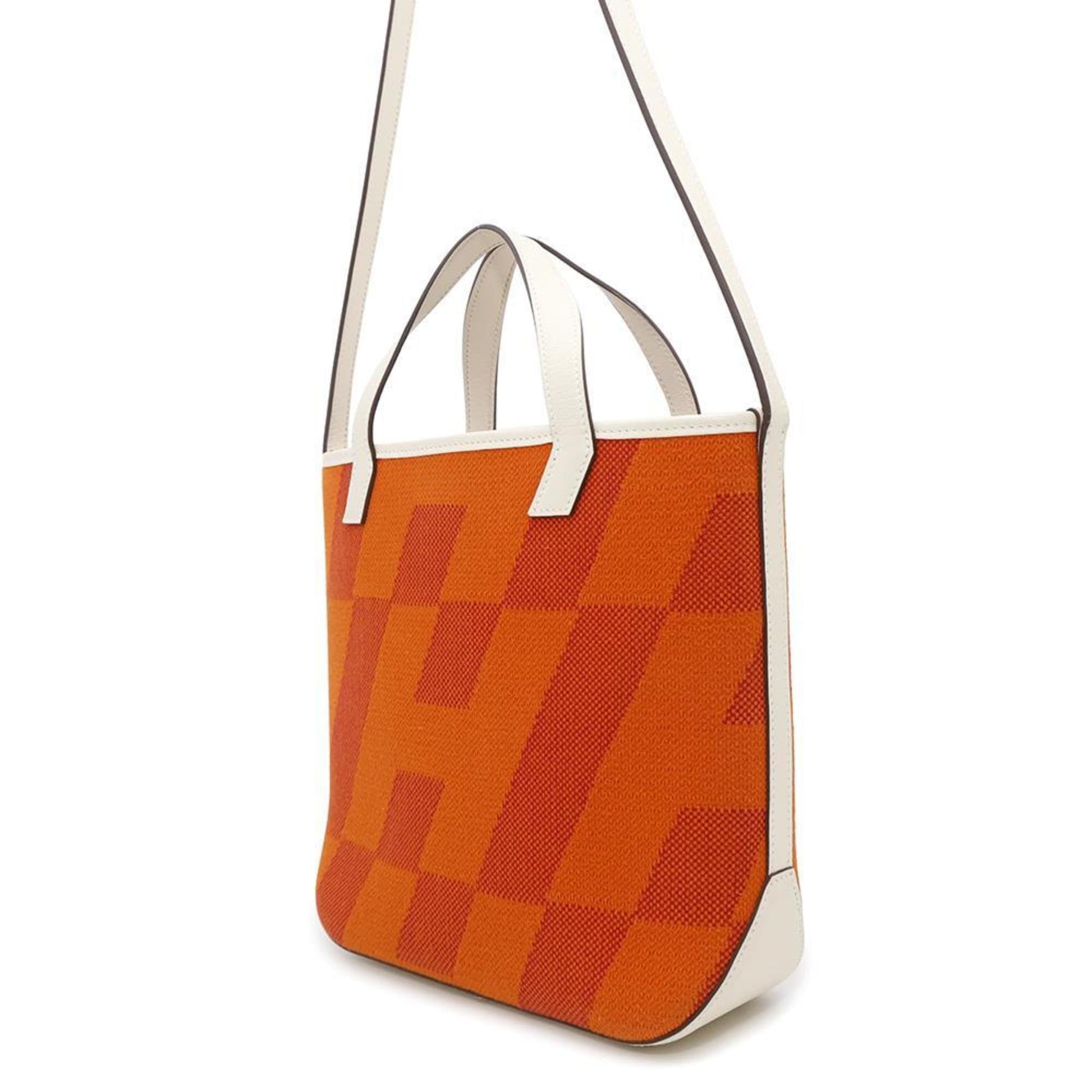 Hermes Kara Feu Swift Toile Tote Bag Leather