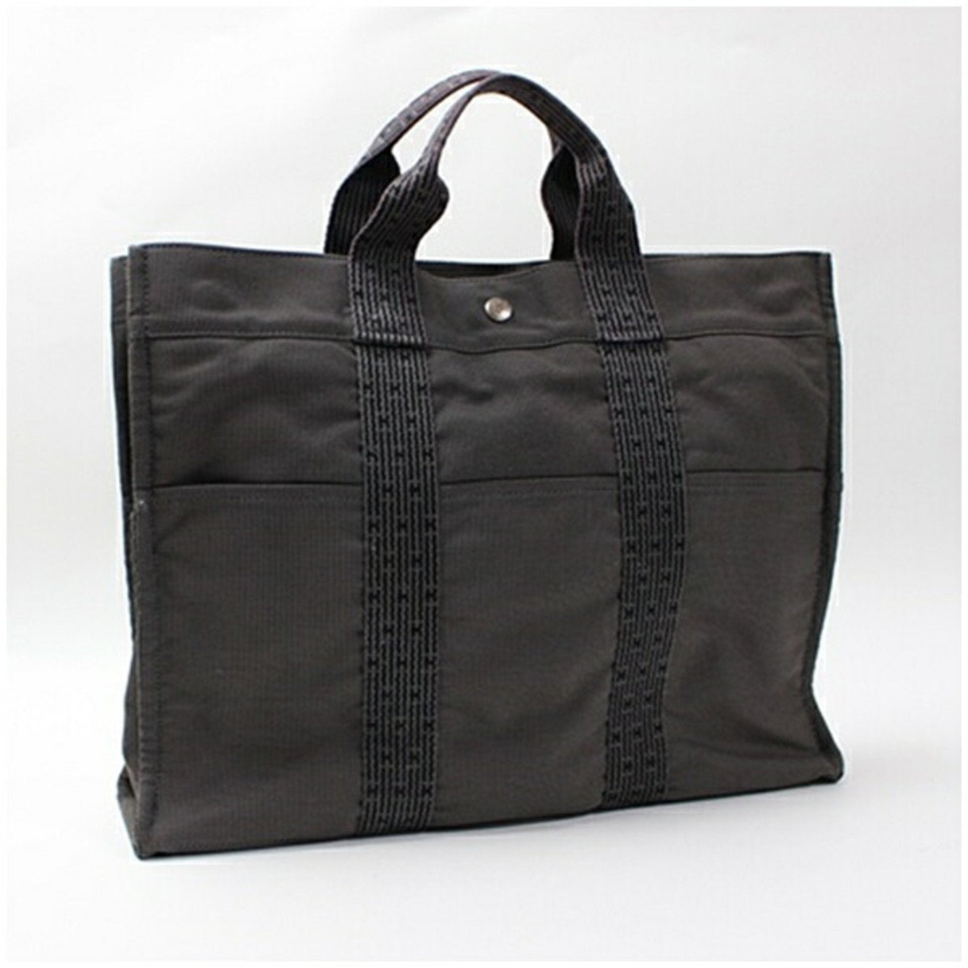 Hermes Her Line Tote Bag Canvas Gray