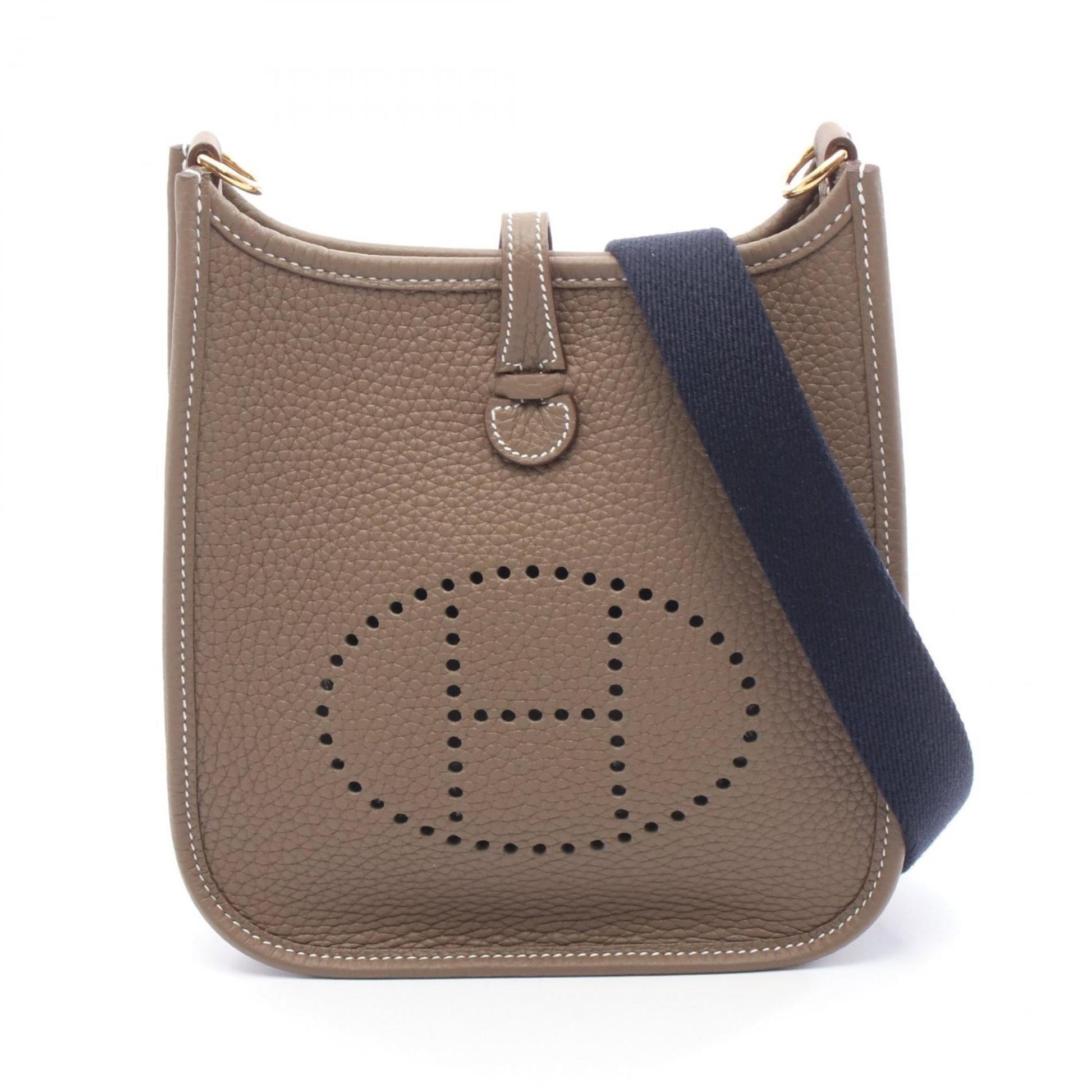 Hermes Evelyne Taurillon Clemence Shoulder Bag Leather Brown Shoulder Bag 1