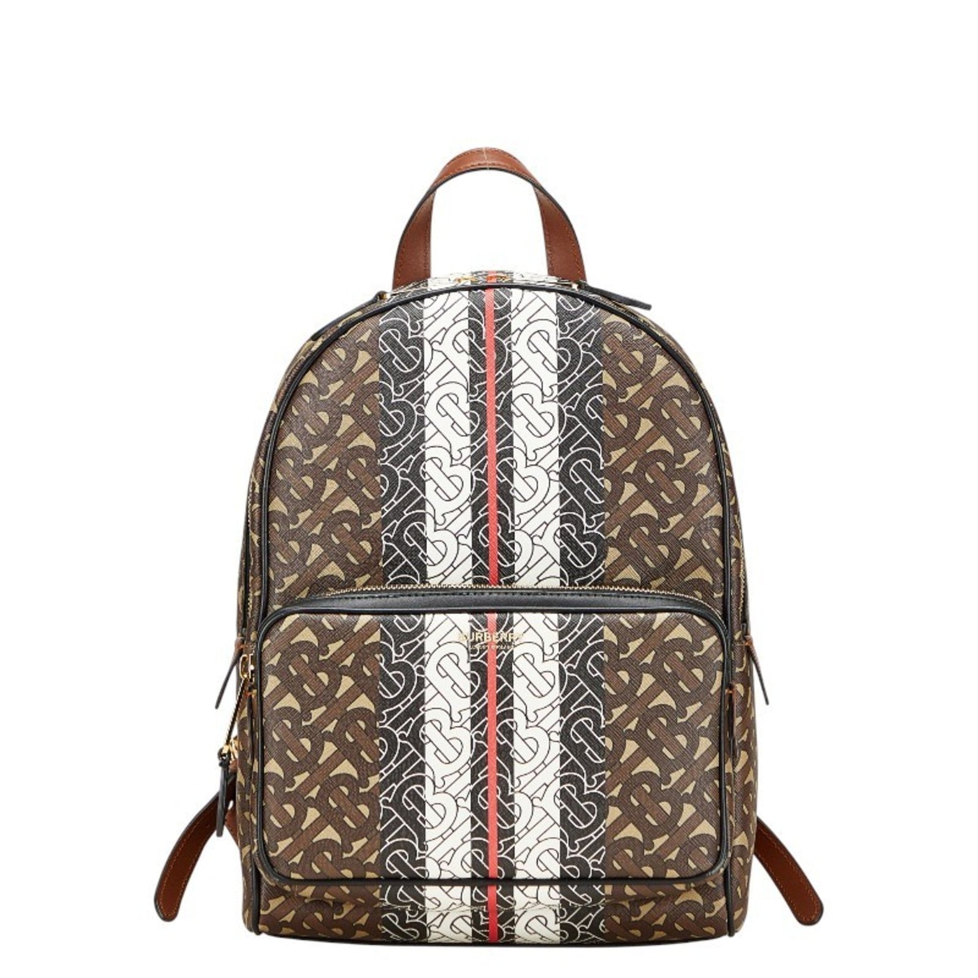 Burberry Pvc Backpack Leather Brown